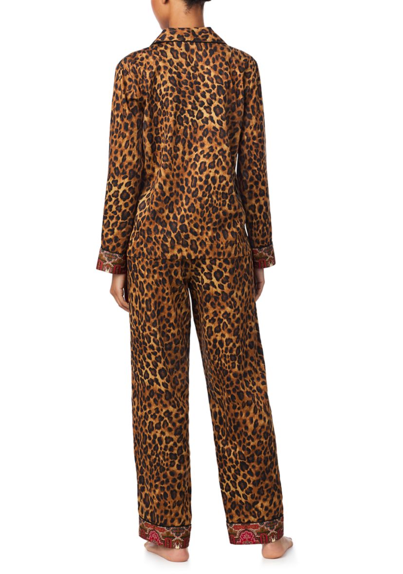 Long Sleeve Notch Collar Long Pant Pajama Set