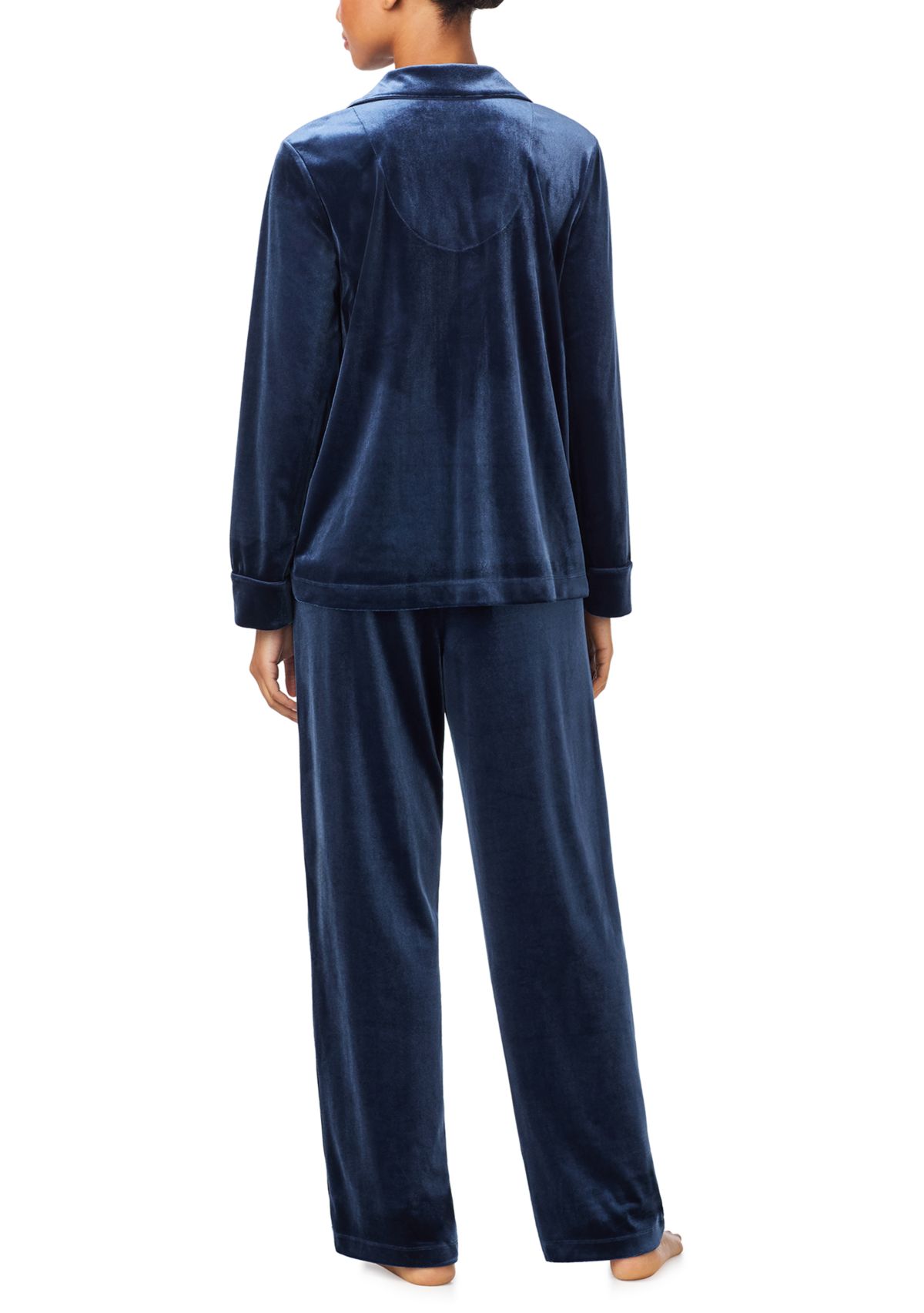 Long Sleeve Notch Collar Long Pant Pajama Set