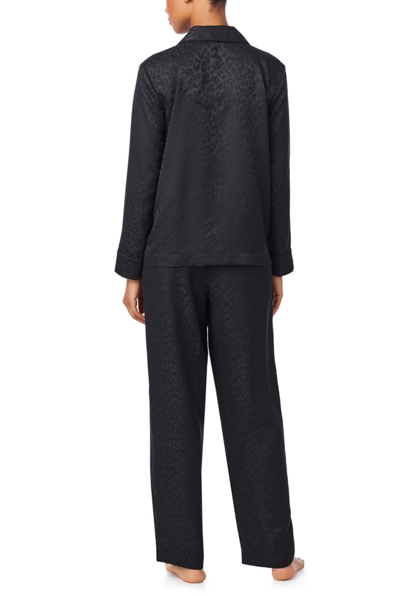 Long Sleeve Notch Collar Long Pant Pajama Set