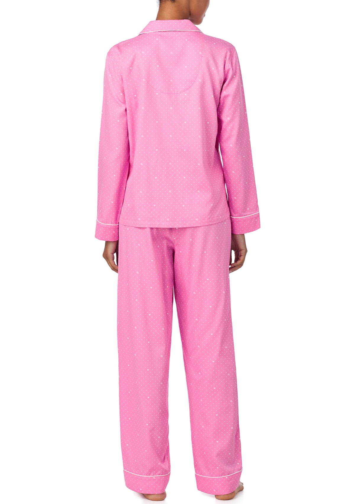 Long Sleeve Notch Collar Long Pant Pajama Set