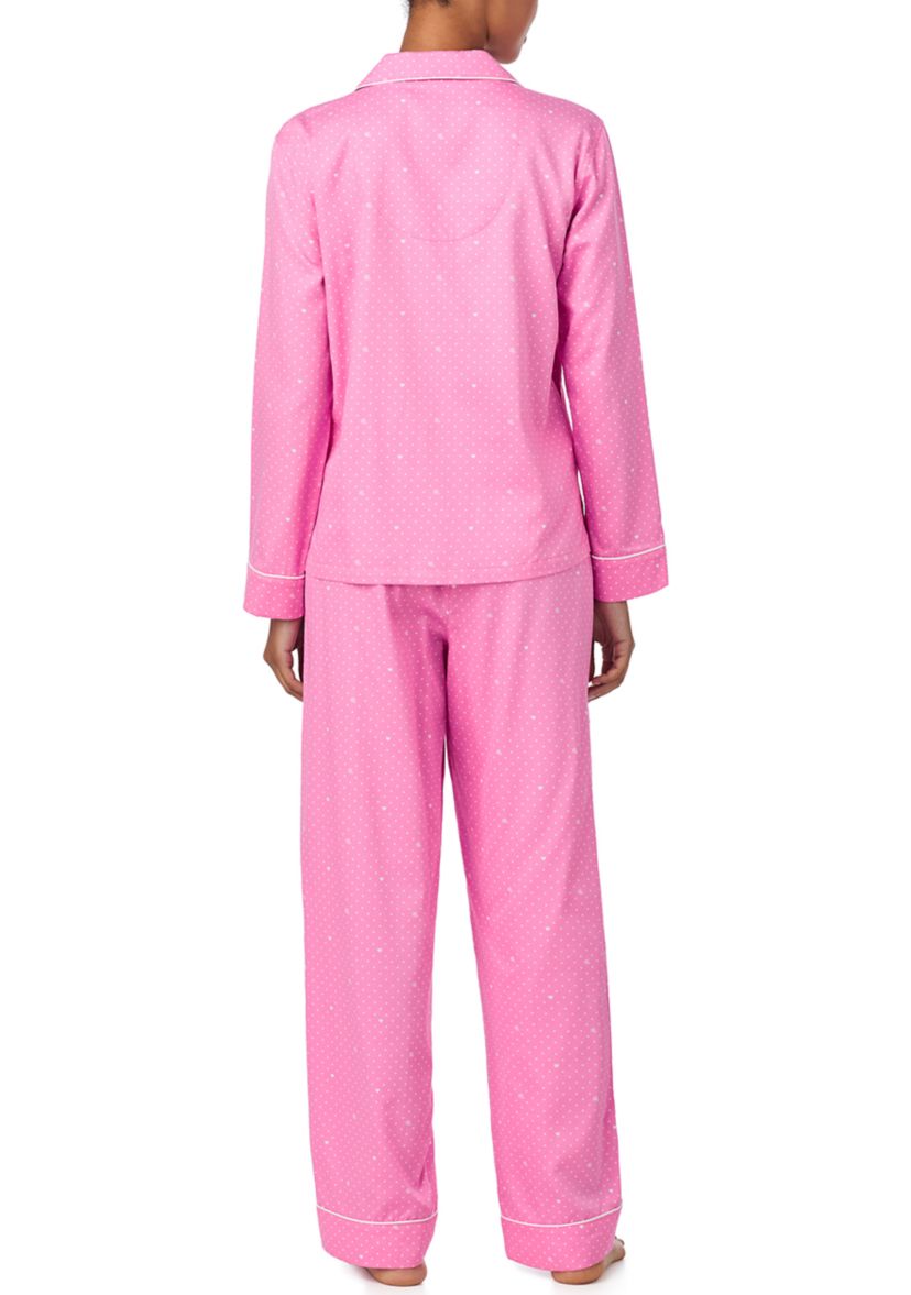 Long Sleeve Notch Collar Long Pant Pajama Set