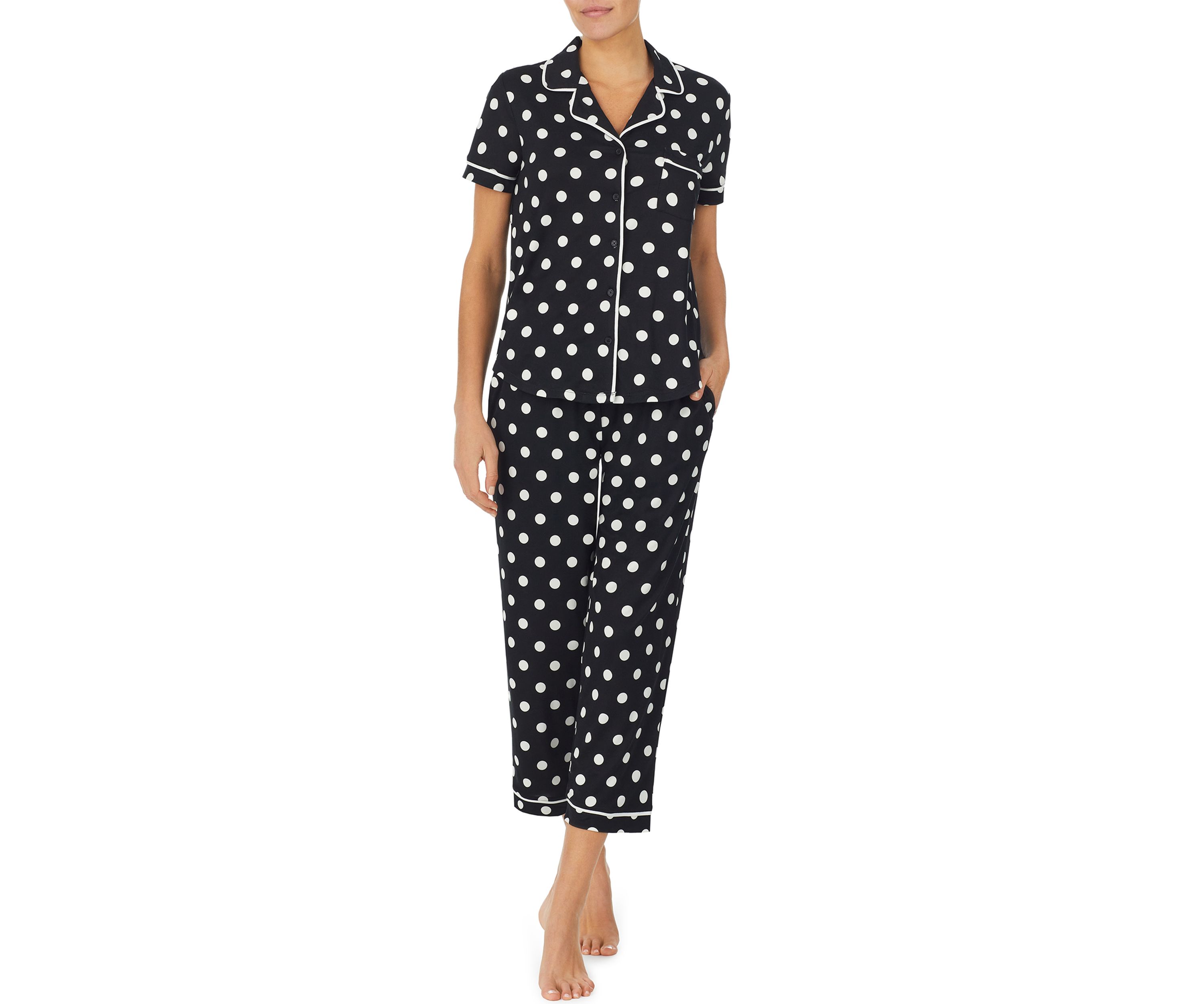 Womens Evergreen Cropped Pajama Set