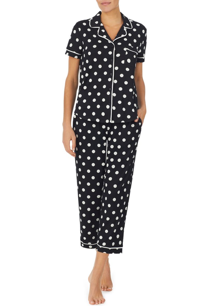 Womens Evergreen Cropped Pajama Set