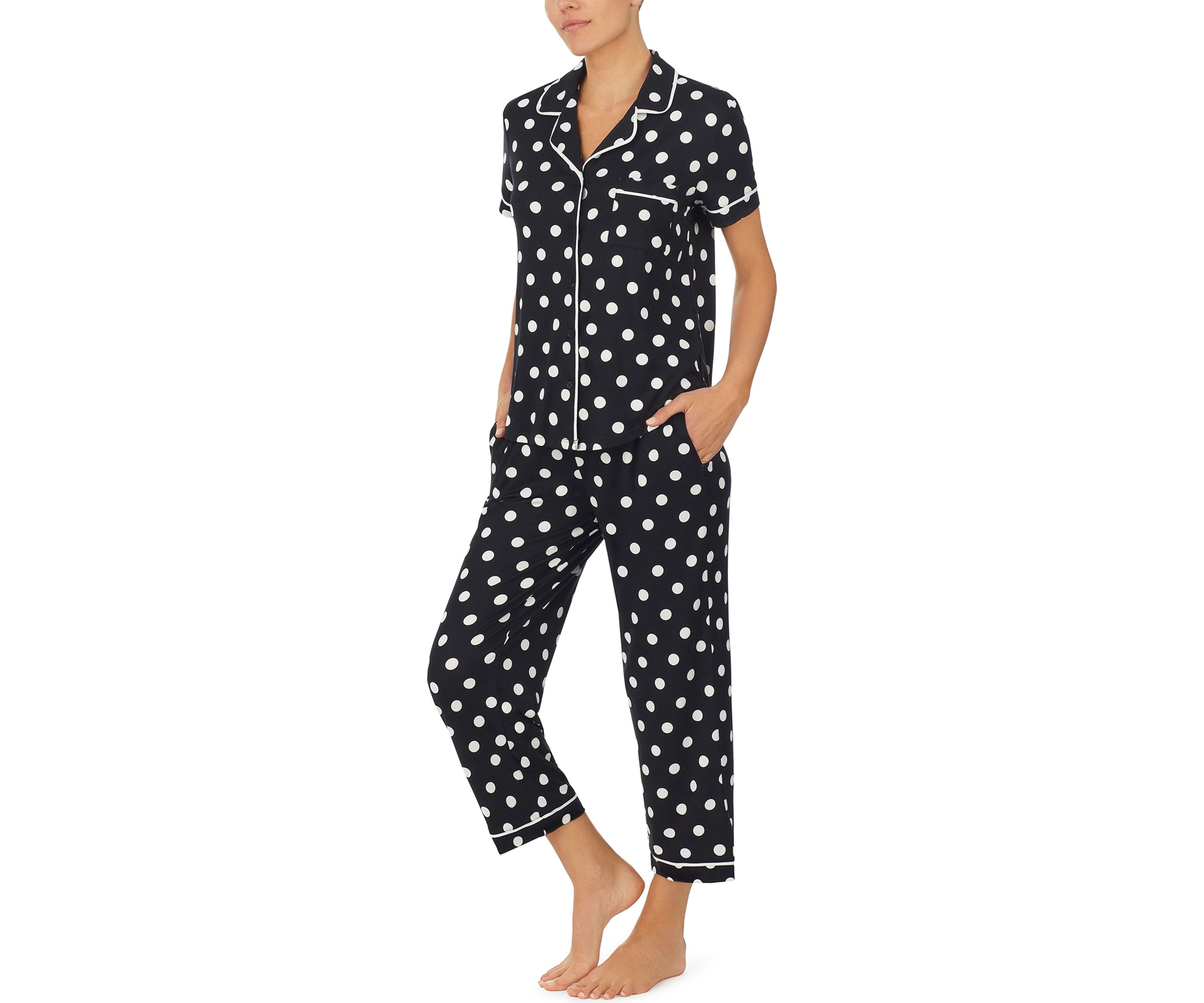 Womens Evergreen Cropped Pajama Set