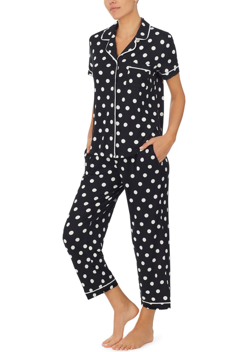 Womens Evergreen Cropped Pajama Set