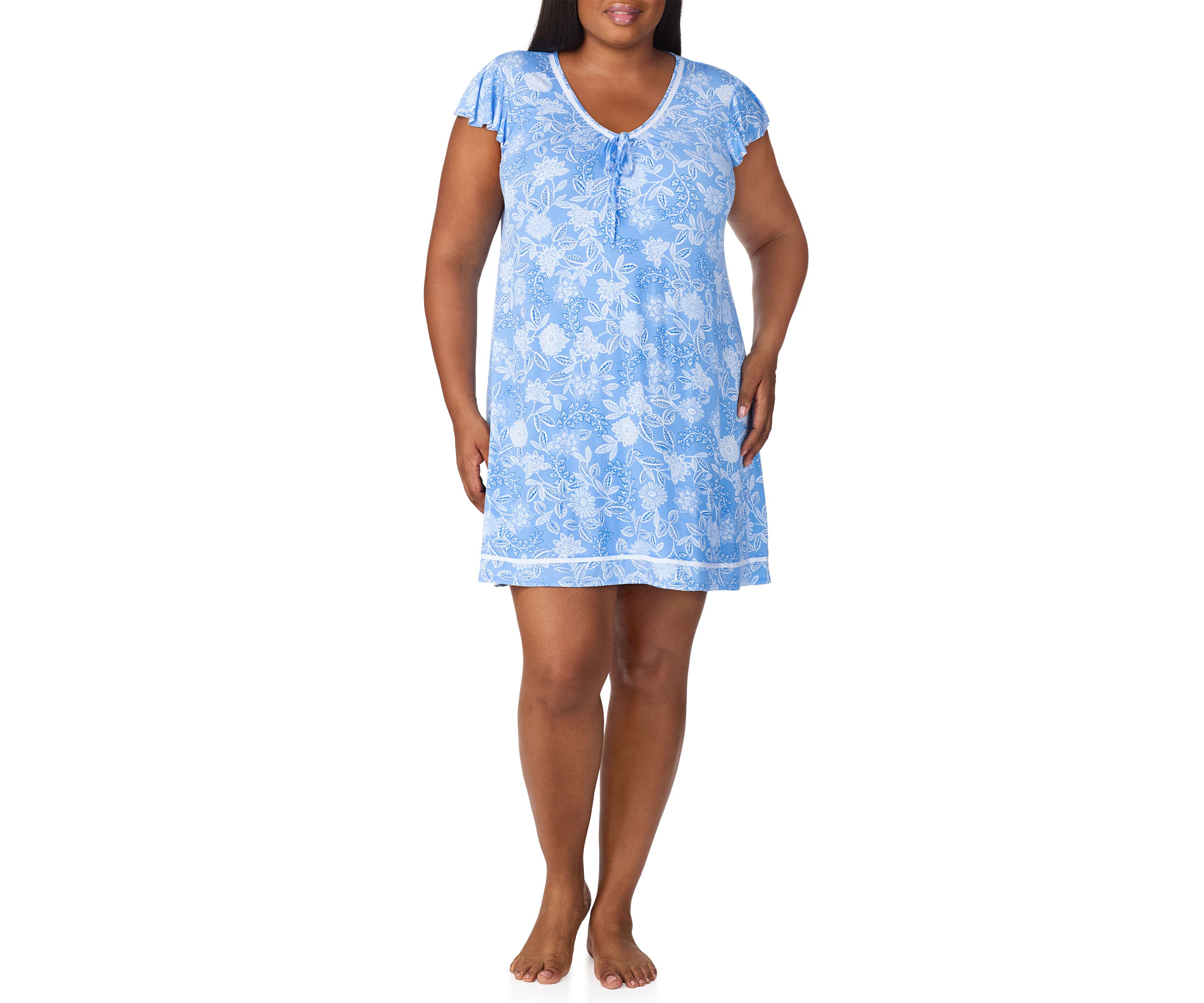 Plus Size Short Sleeve Chemise 