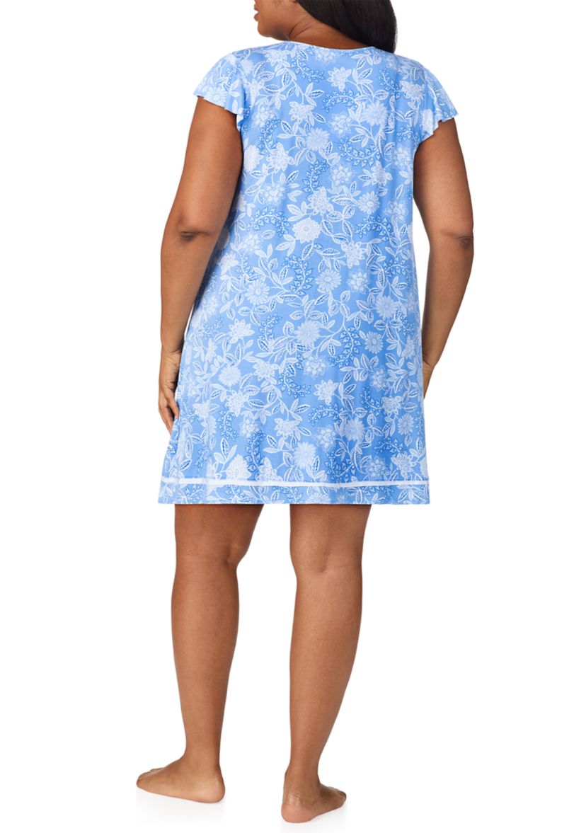 Plus Size Short Sleeve Chemise 