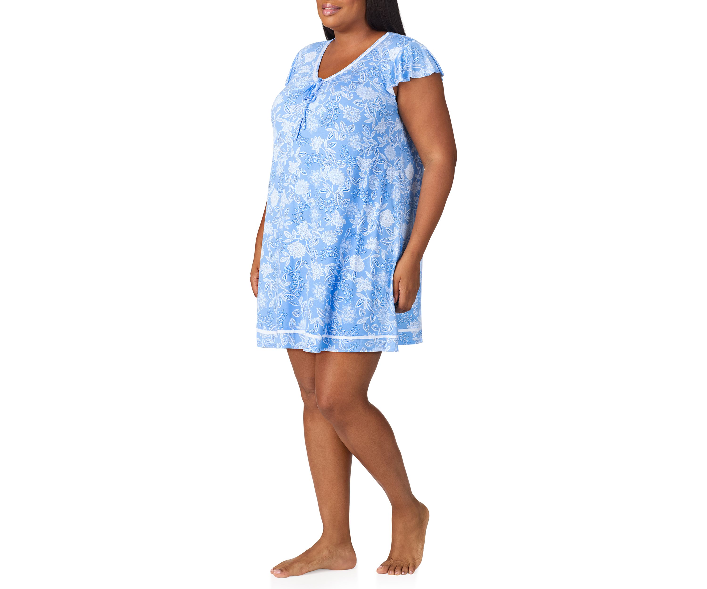 Plus Size Short Sleeve Chemise 