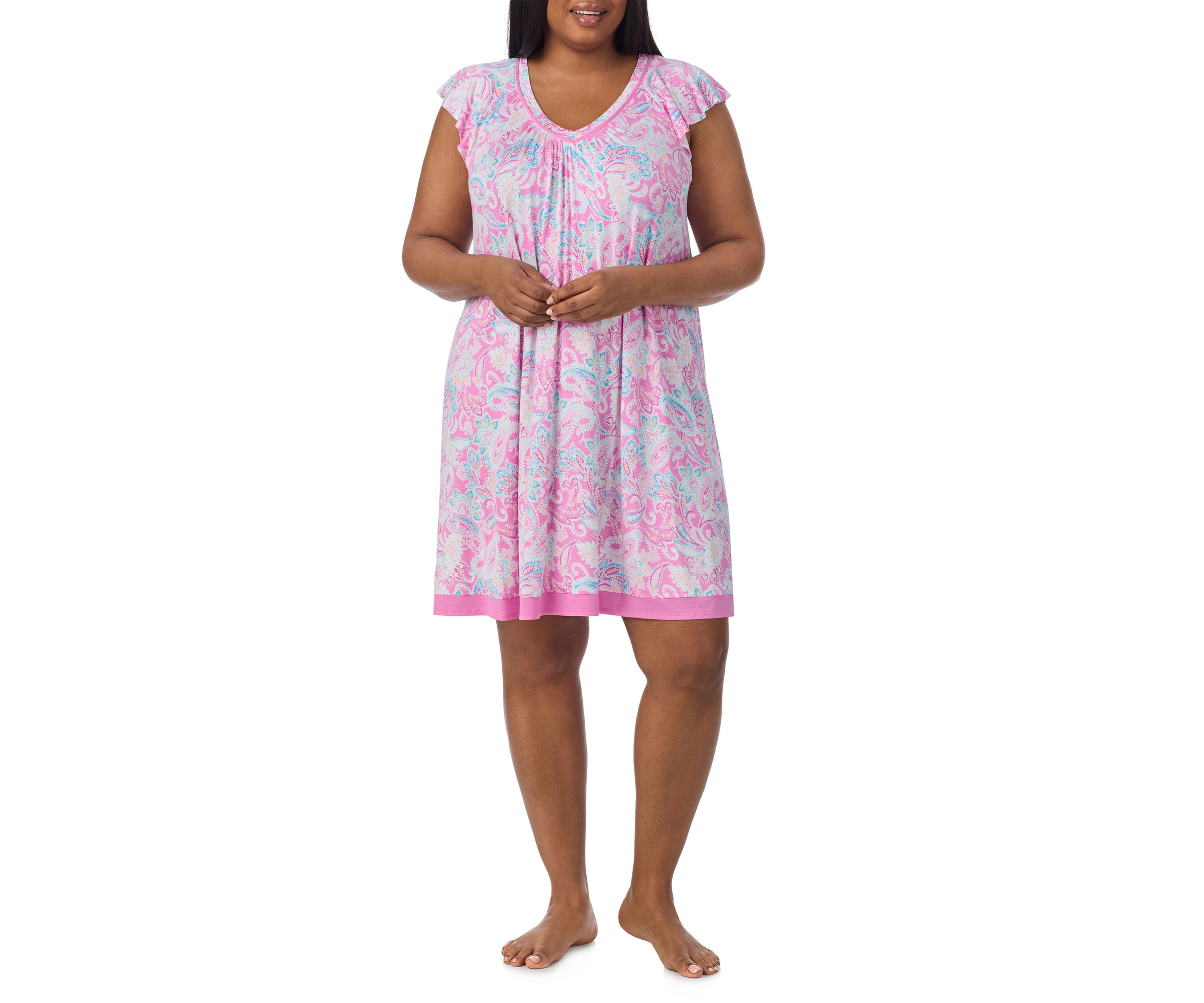 Short Sleeve Printed Chemise