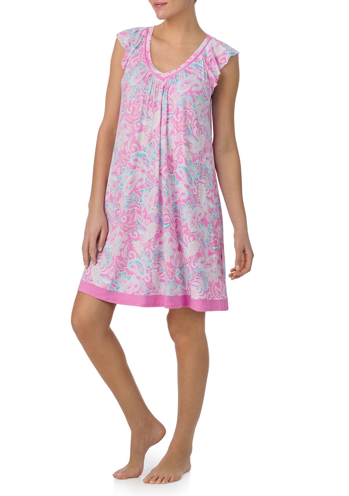 Short Sleeve Printed Chemise