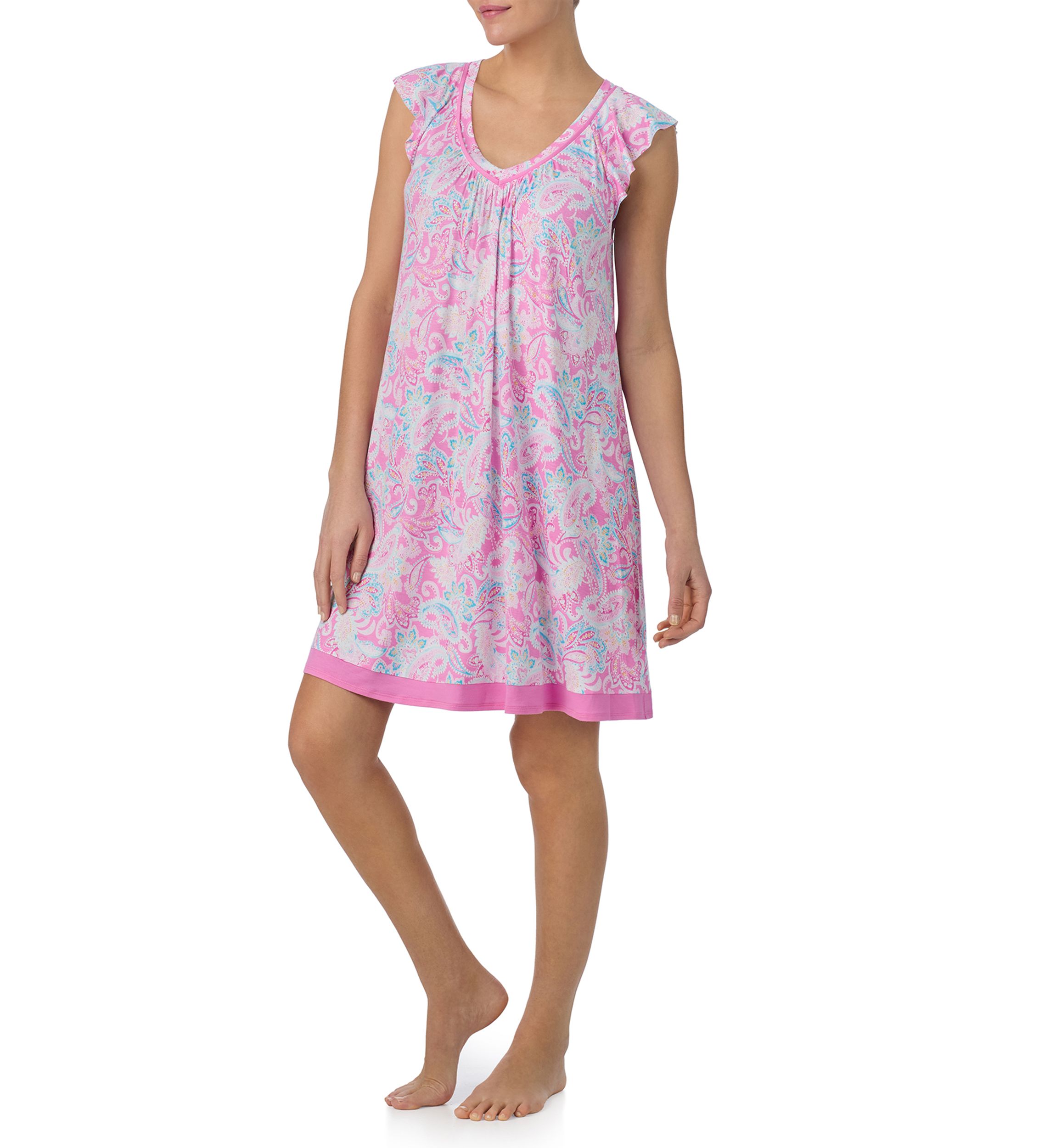 Short Sleeve Printed Chemise