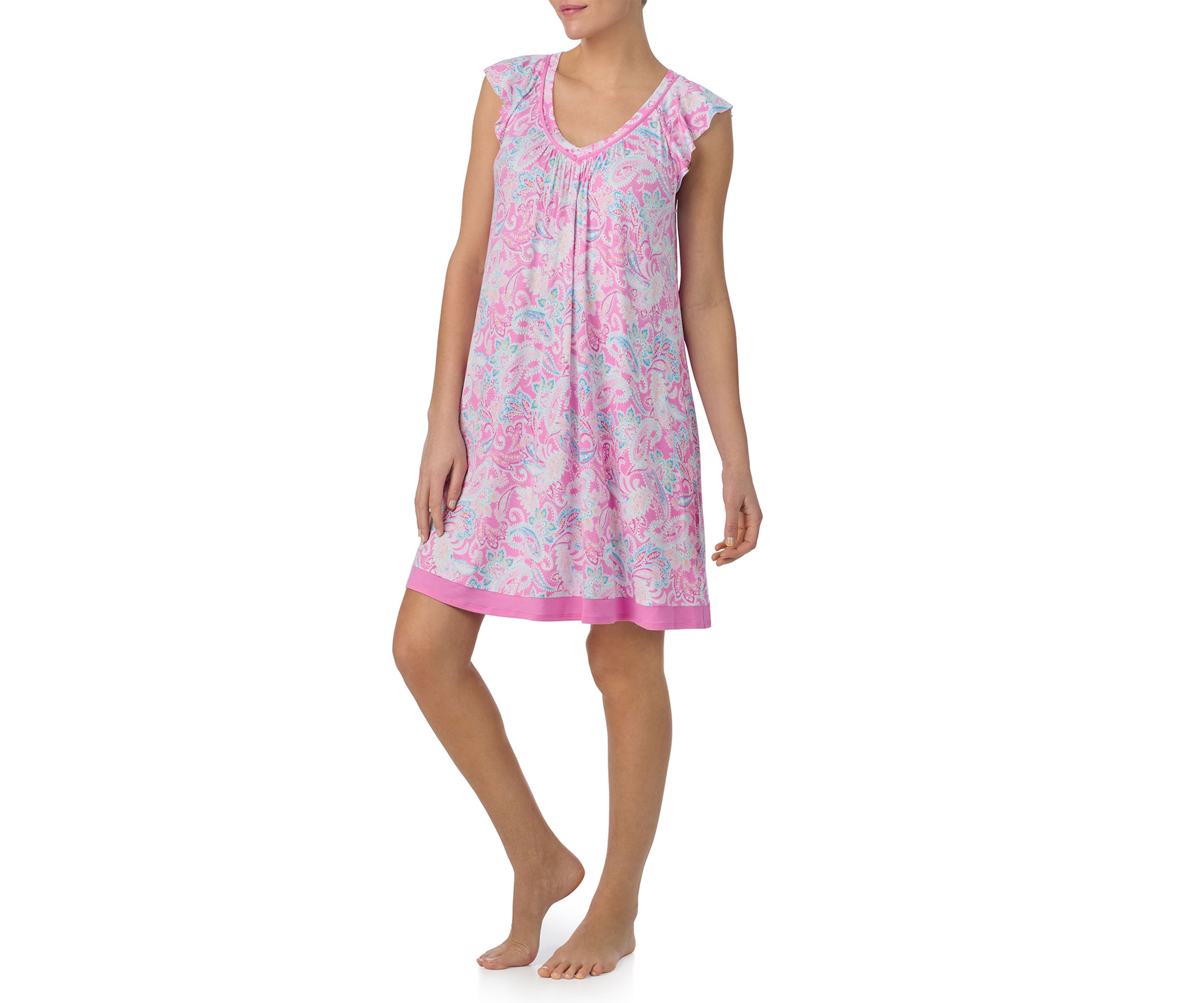 Short Sleeve Printed Chemise