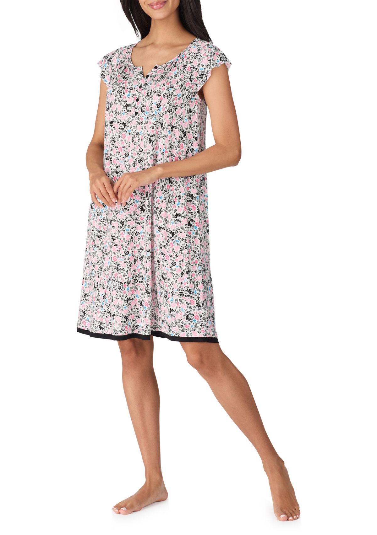 Short Sleeve Printed Chemise