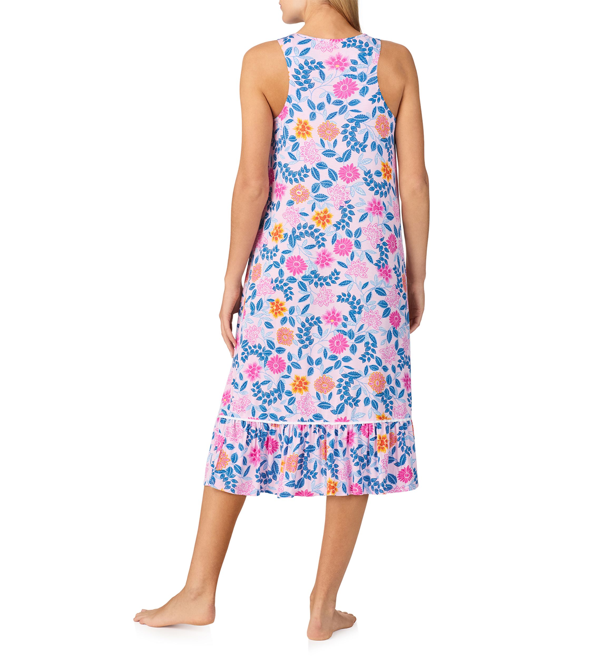 Womens Sleeveless Midi Nightgown