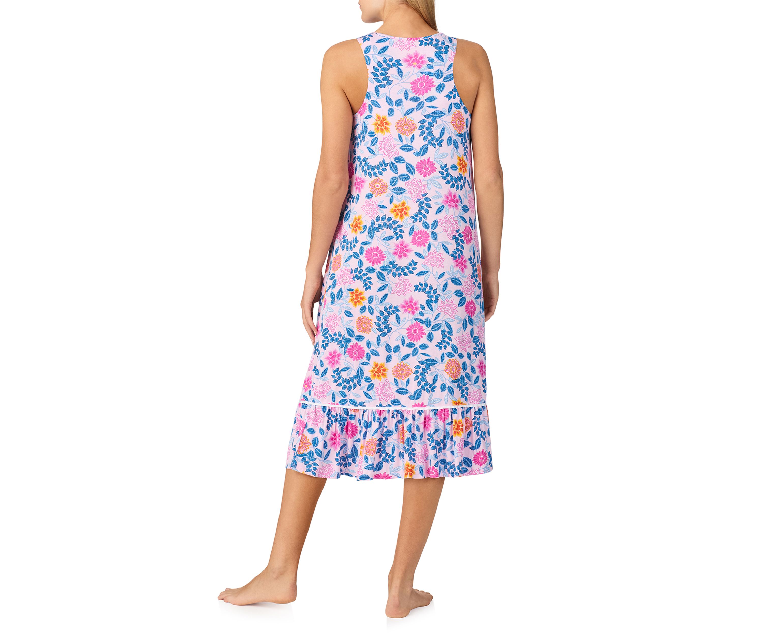 Womens Sleeveless Midi Nightgown