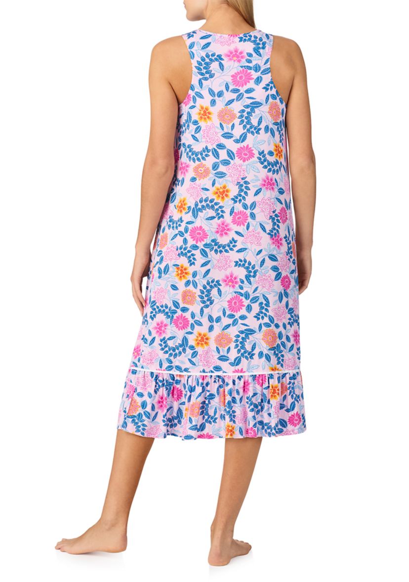 Womens Sleeveless Midi Nightgown
