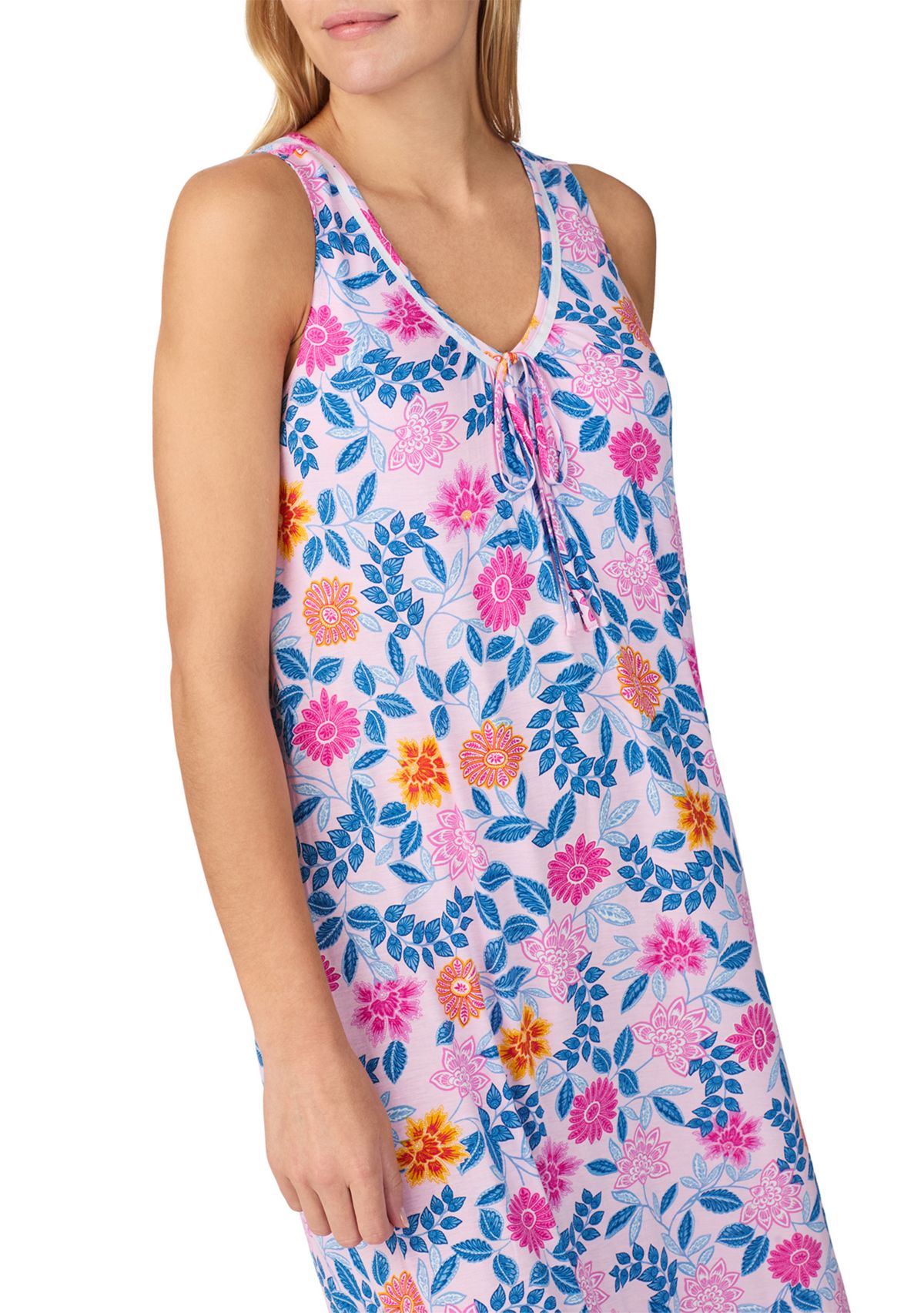 Womens Sleeveless Midi Nightgown