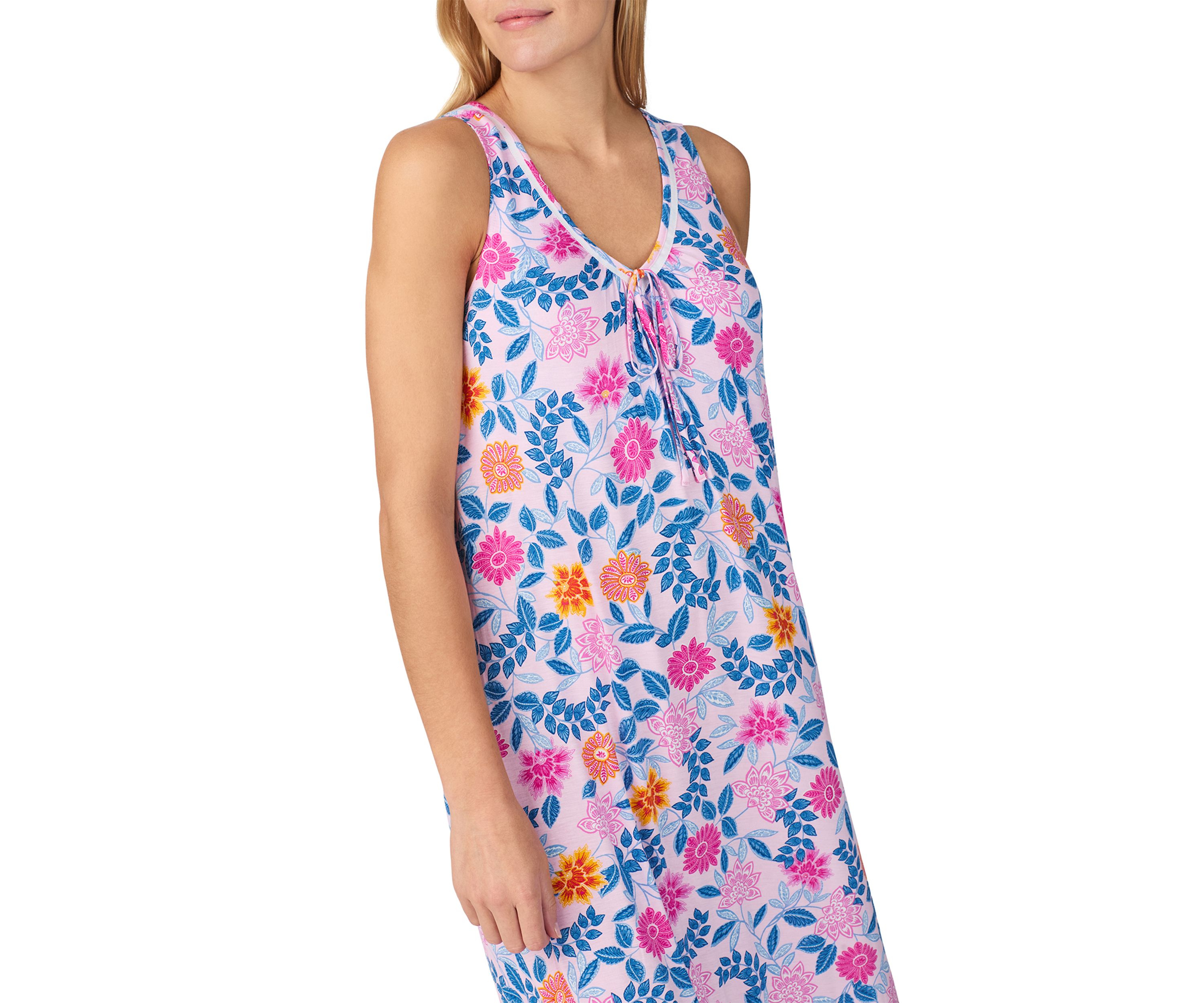 Womens Sleeveless Midi Nightgown