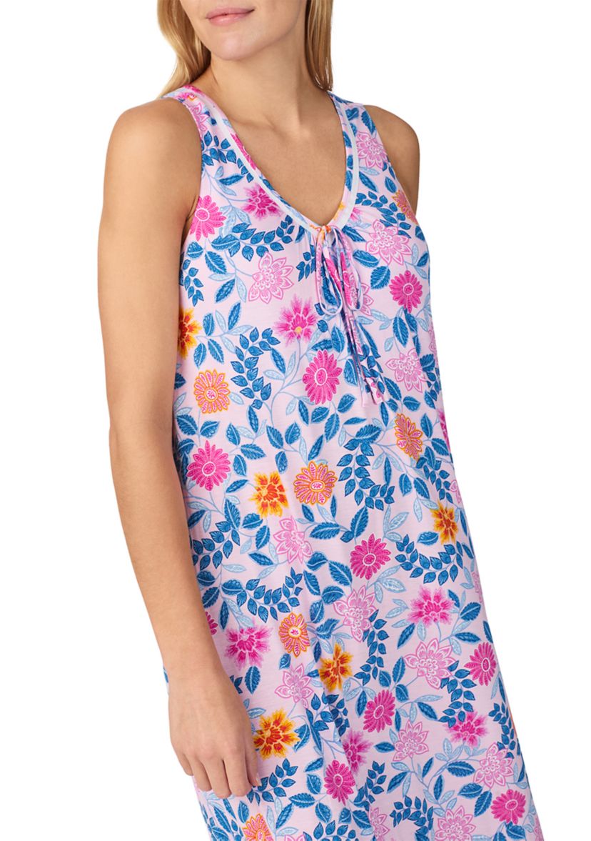 Womens Sleeveless Midi Nightgown