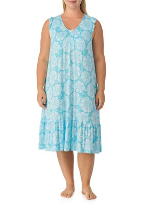 Ellen Tracy Women's Plus Size Long Midi Nightgown, 3XL