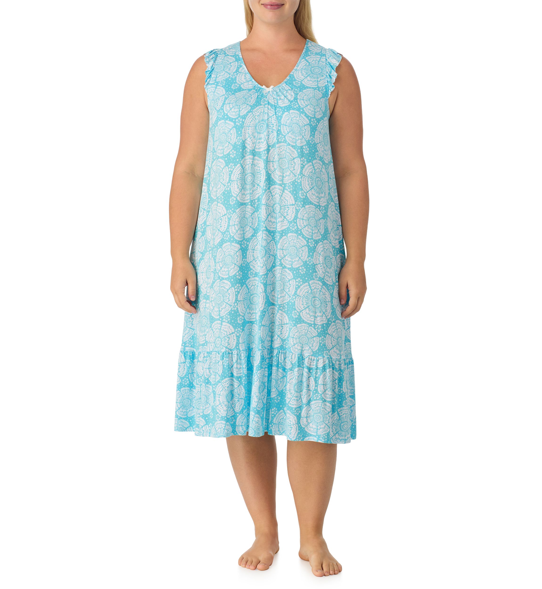 knee length dresses for ladies Plus Size Comfy House Dress Pink / 6XL by Sleepy Bungalow