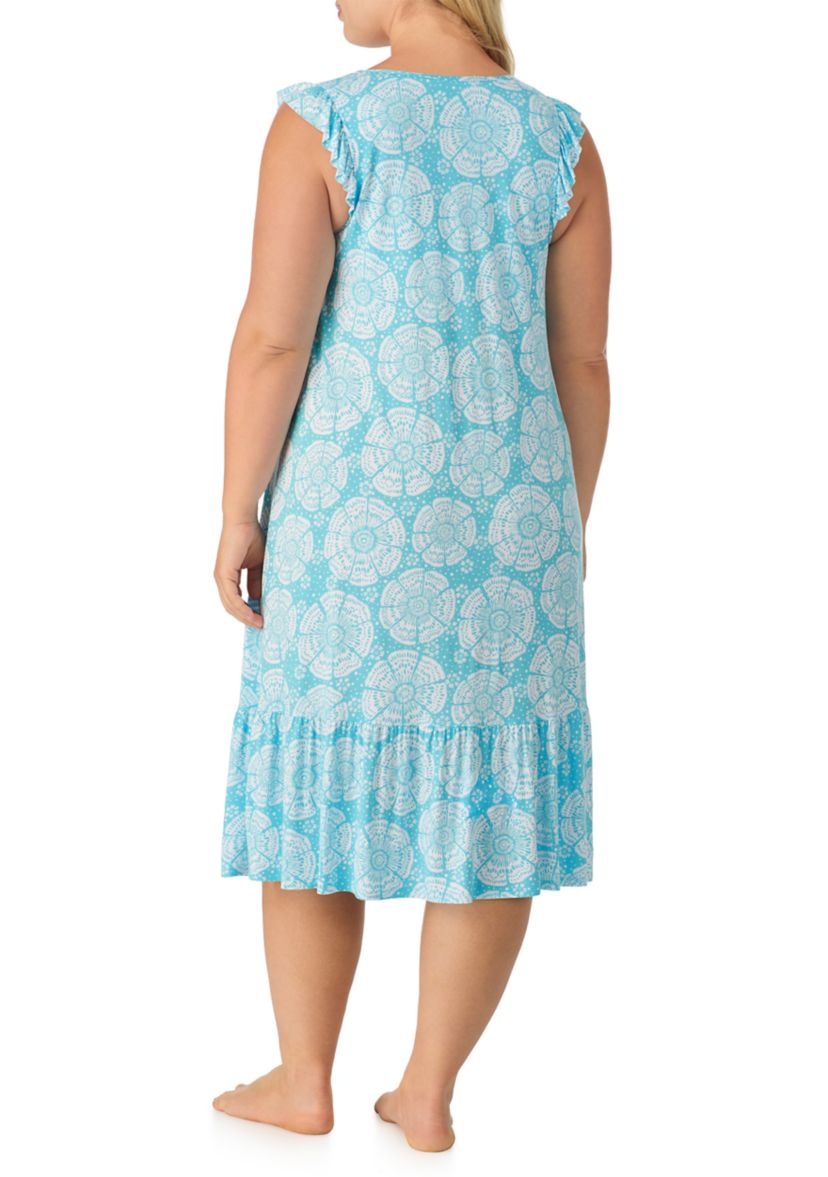 Ellen Tracy Women's Plus Size Long Midi Nightgown, 3XL