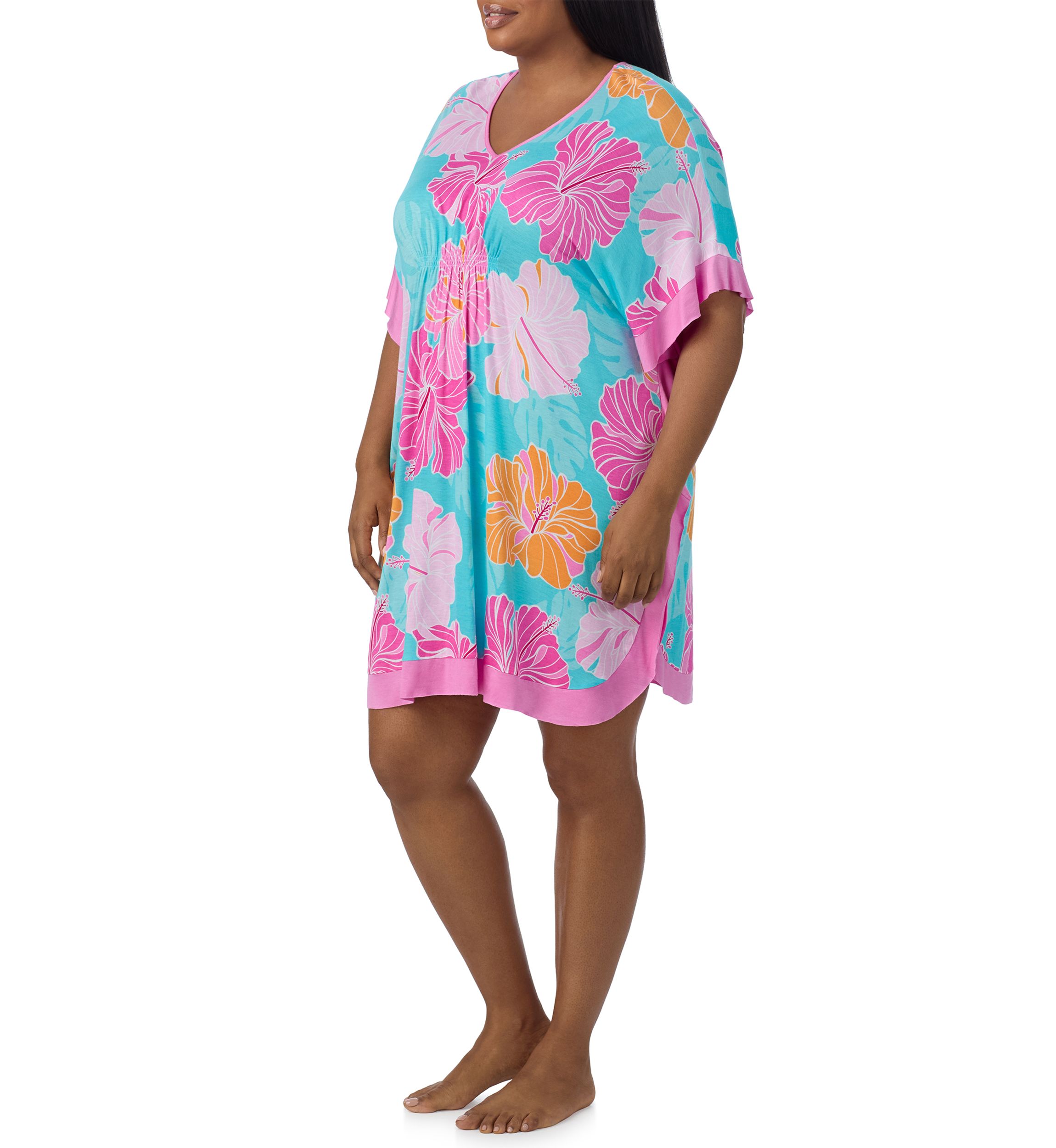 Plus Size Short Caftan Nightgown