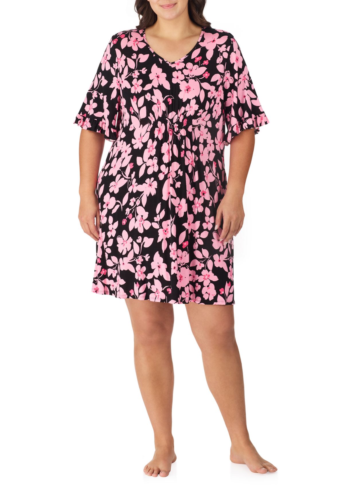 Plus Size Printed Sleep Shirt