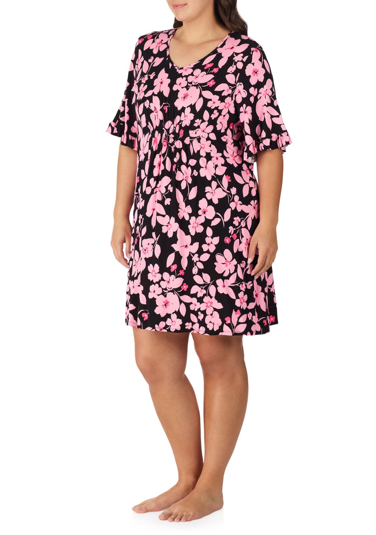 Plus Size Printed Sleep Shirt