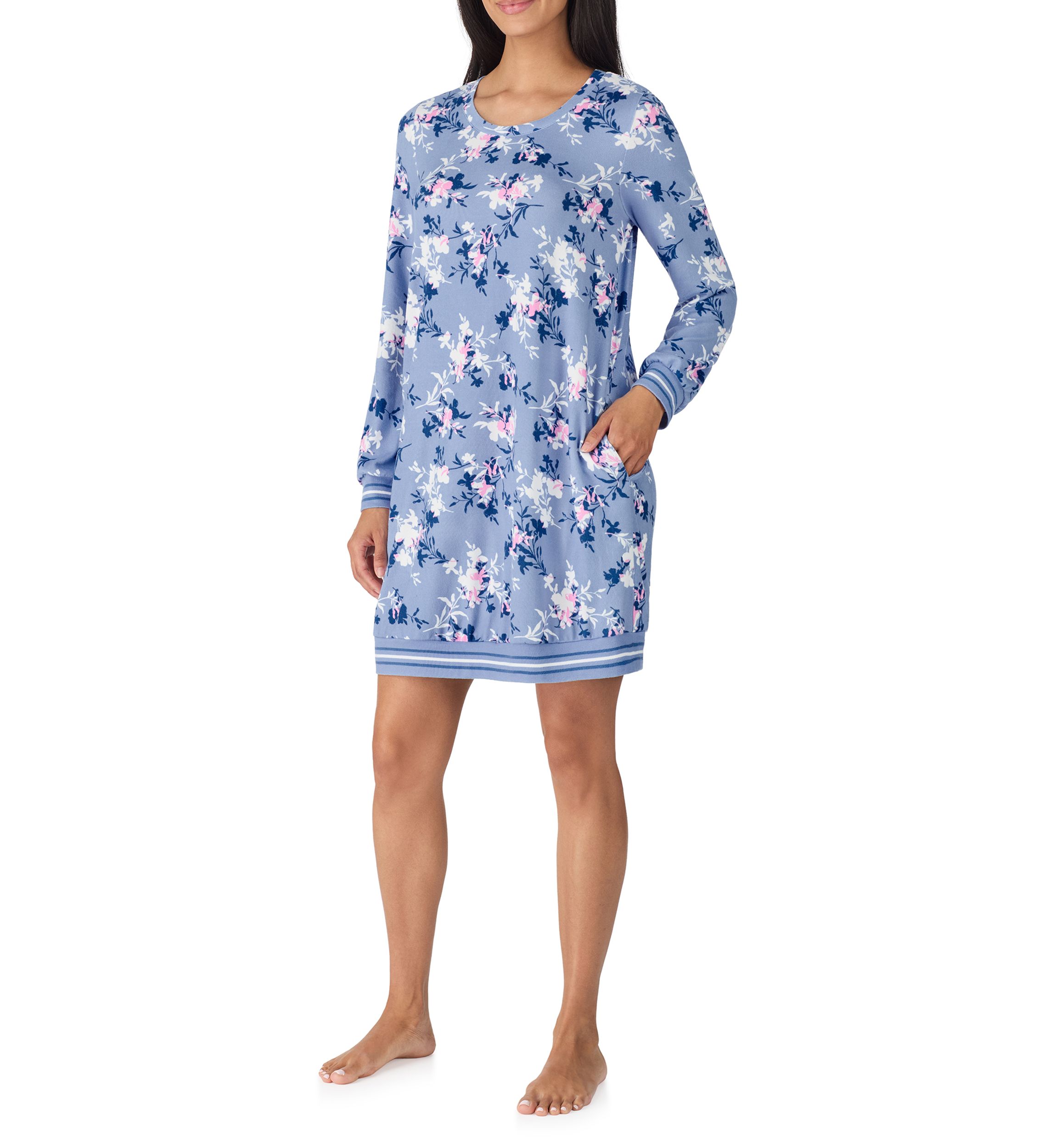 Long Sleeve Printed Sleep Shirt
