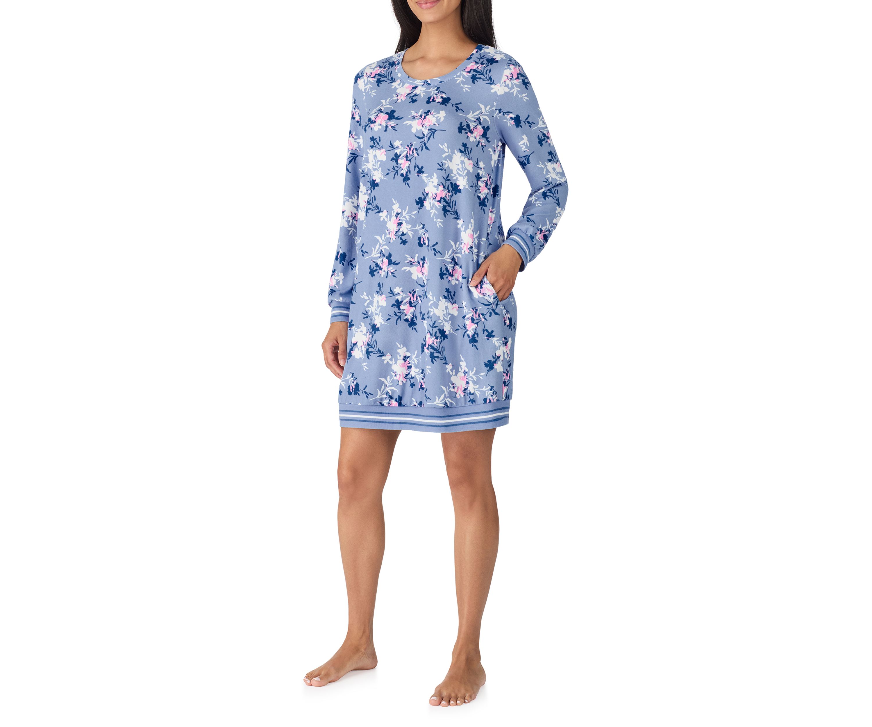 Long Sleeve Printed Sleep Shirt
