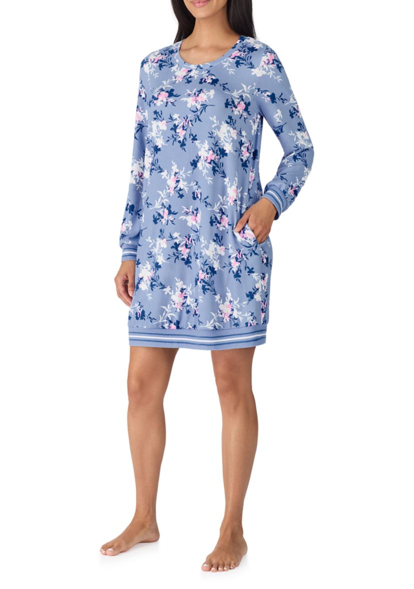 Long Sleeve Printed Sleep Shirt