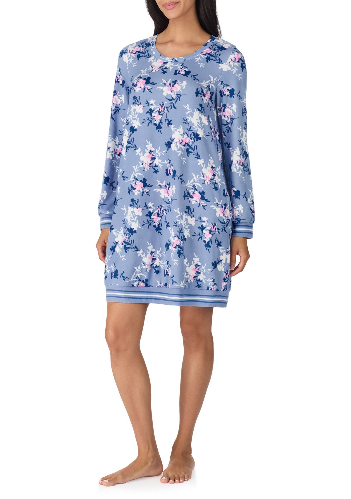 Long Sleeve Printed Sleep Shirt