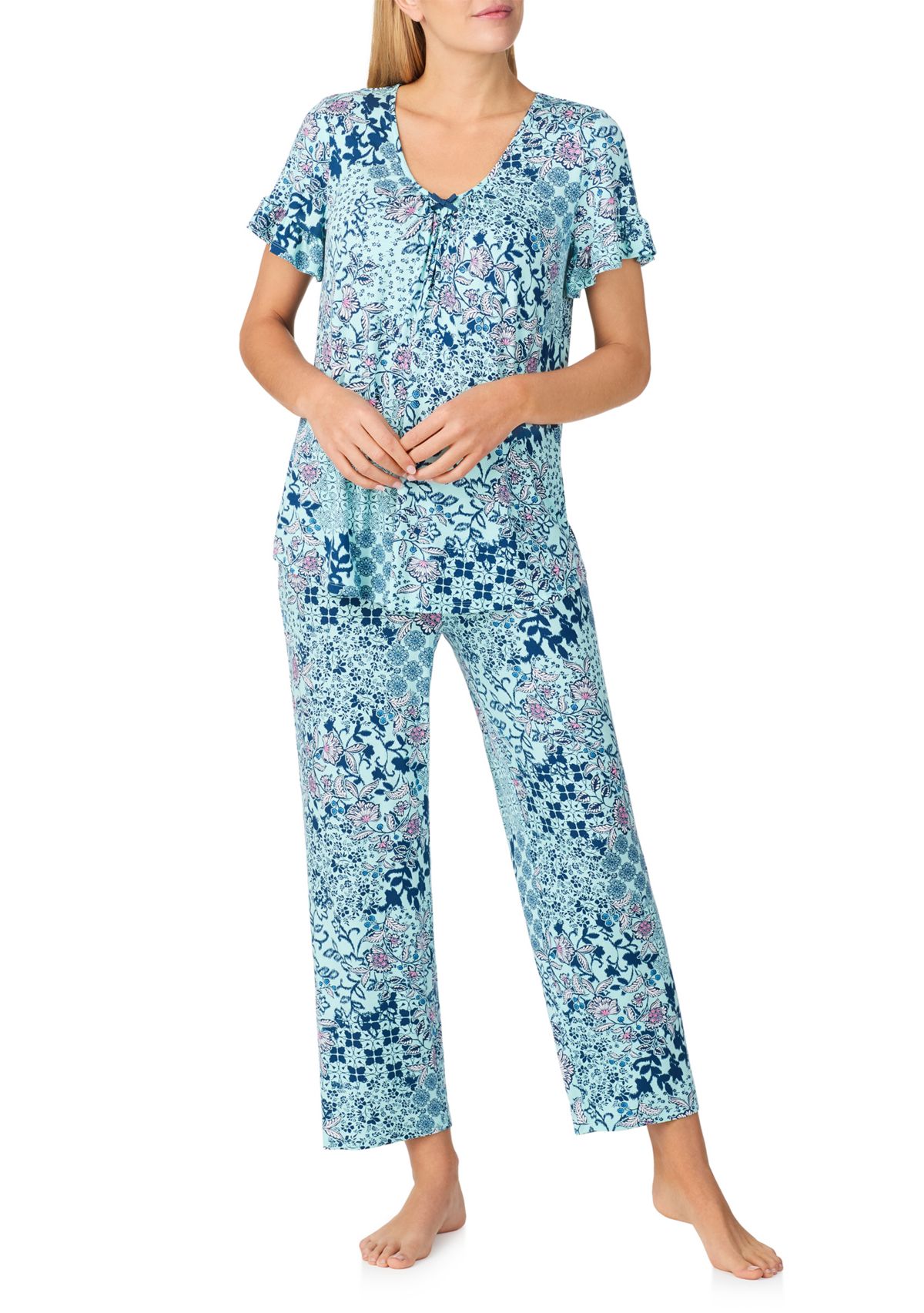 Womens Short Sleeve Pajama Set