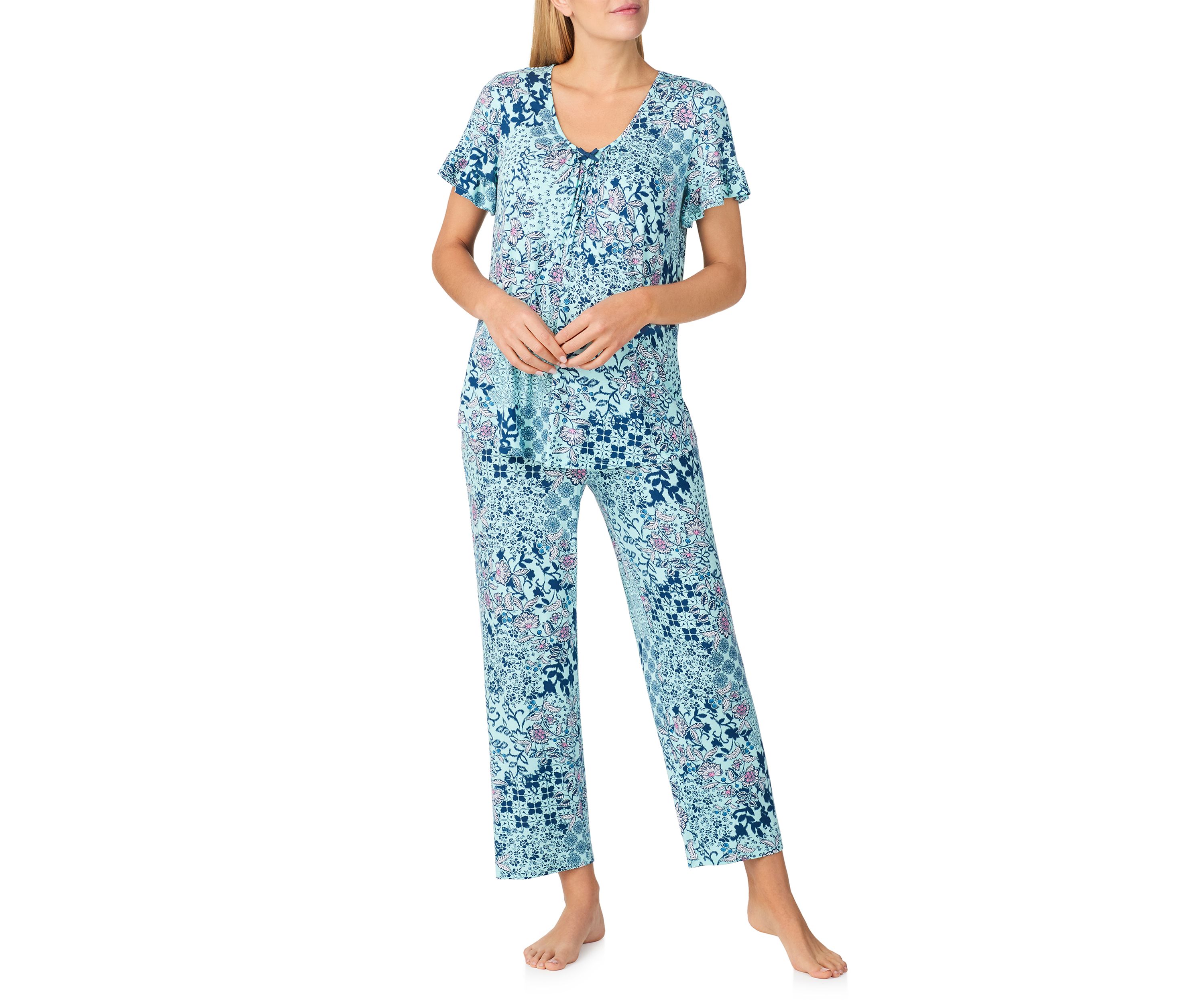 Womens Short Sleeve Pajama Set