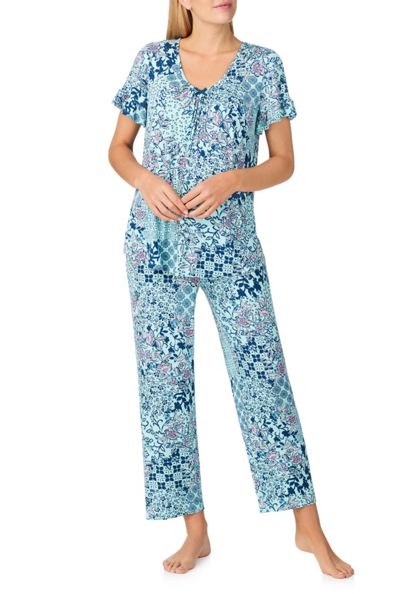 Womens Short Sleeve Pajama Set