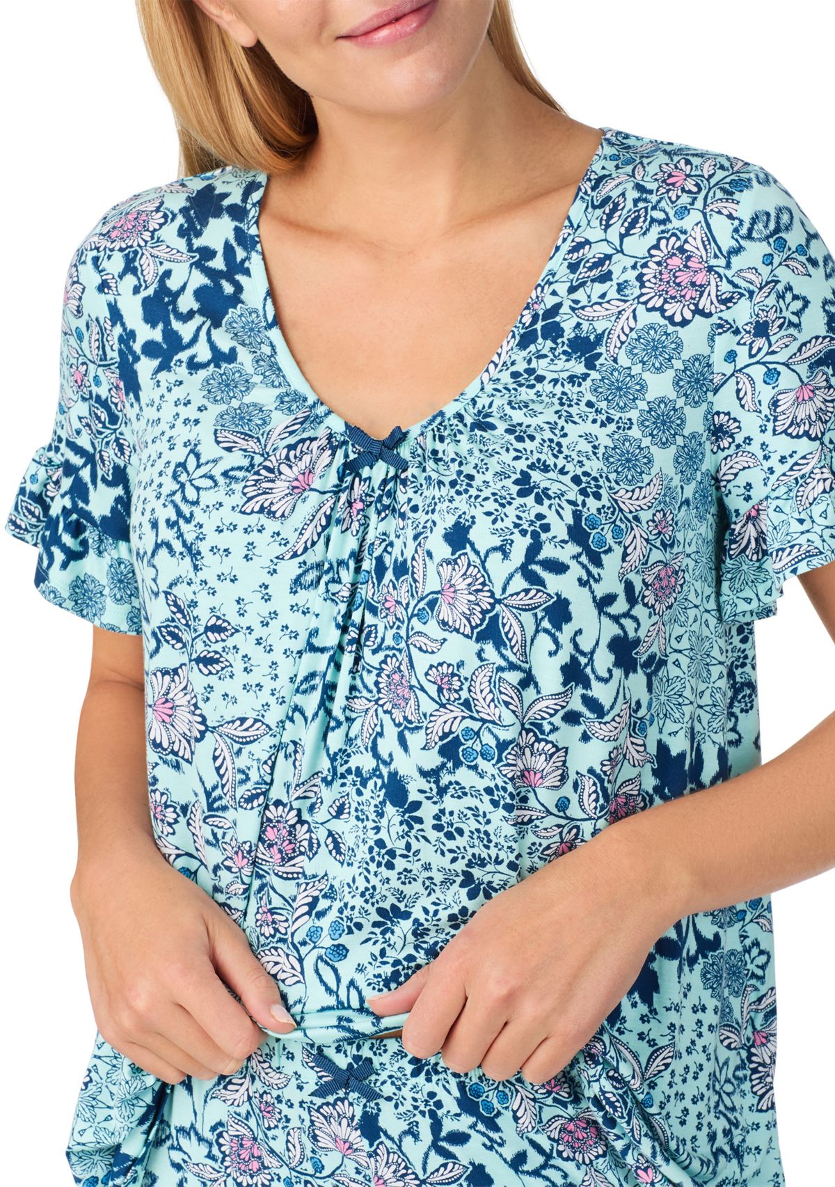 Womens Short Sleeve Pajama Set