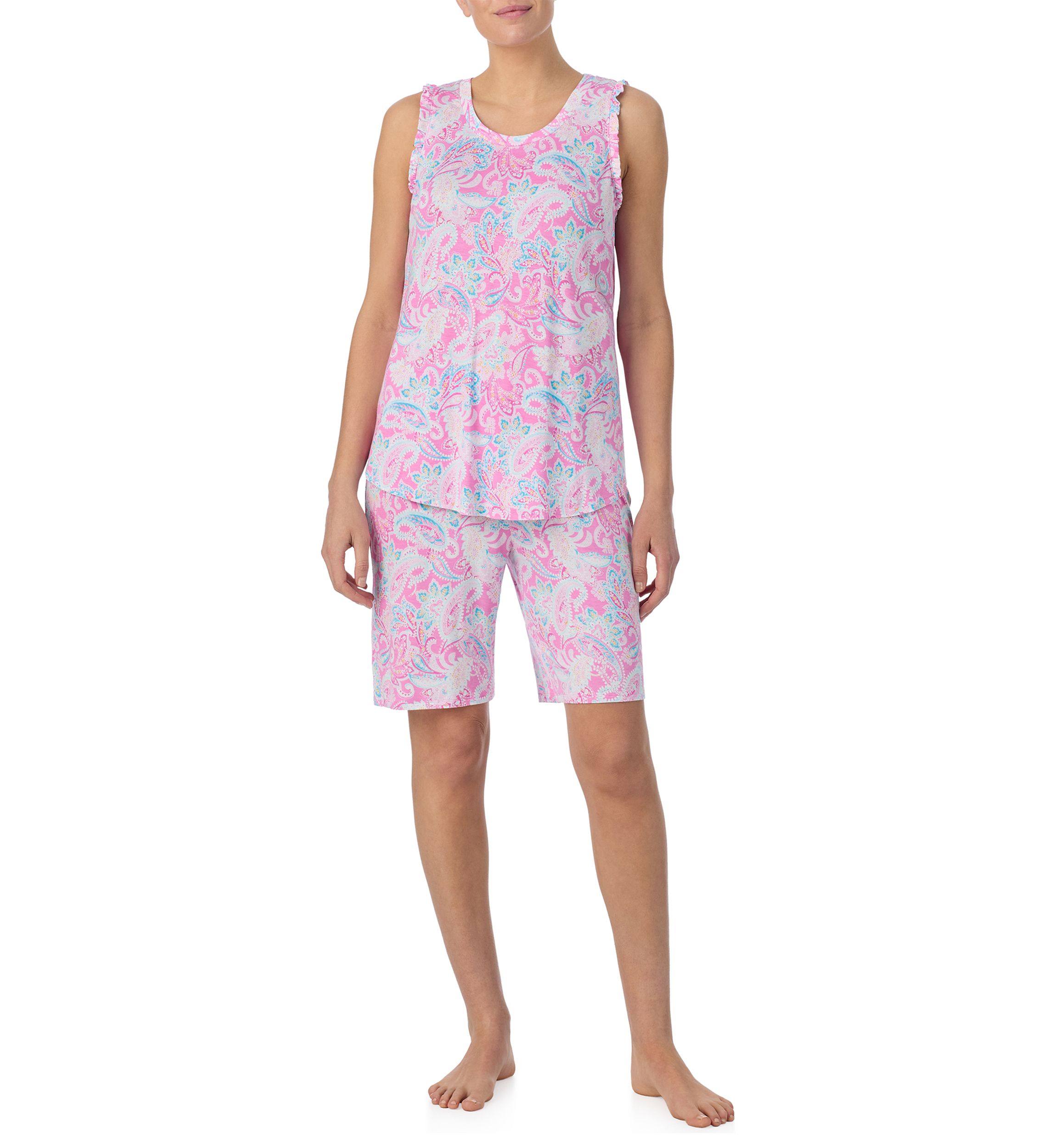 Tank Top and Bermuda Shorts Pajama Set