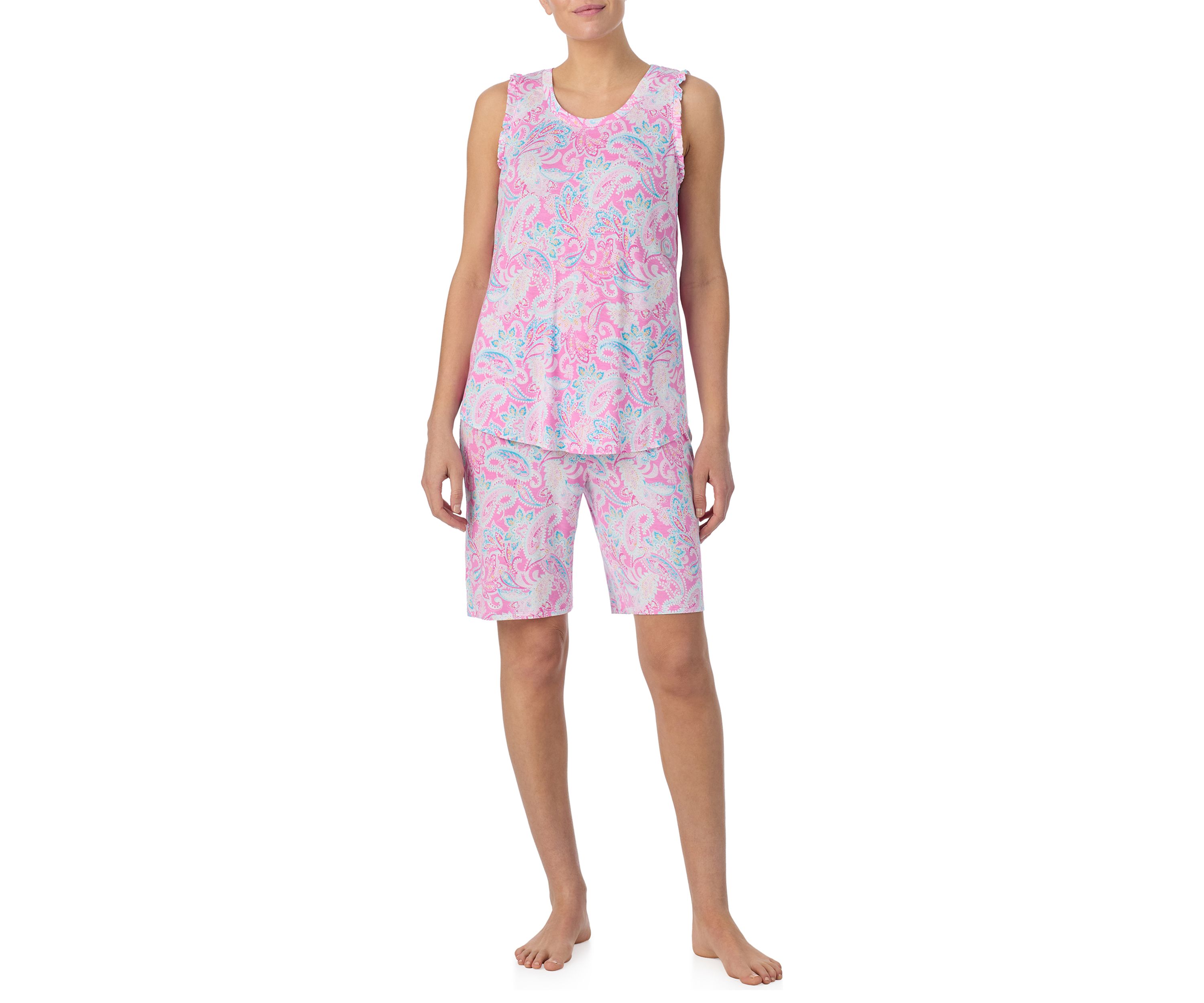 Tank Top and Bermuda Shorts Pajama Set