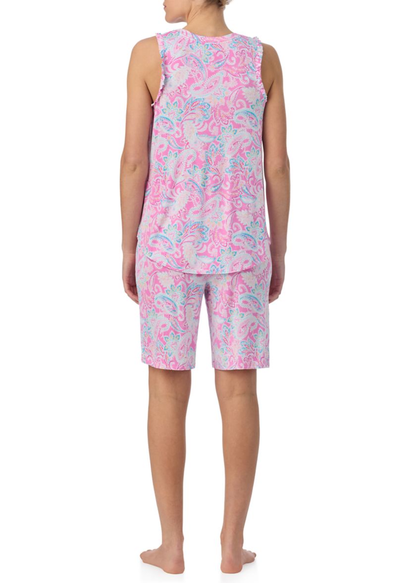 Tank Top and Bermuda Shorts Pajama Set