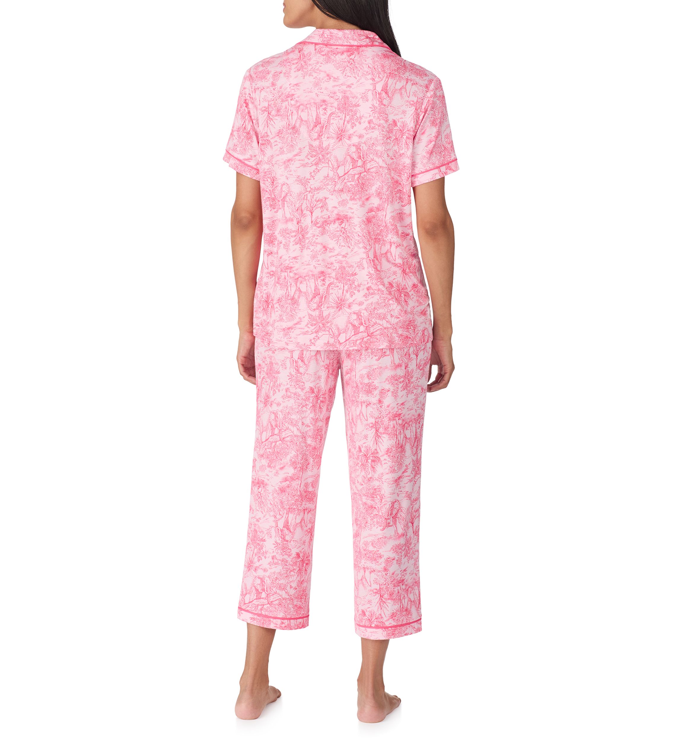 Notch Cropped Pajama Set