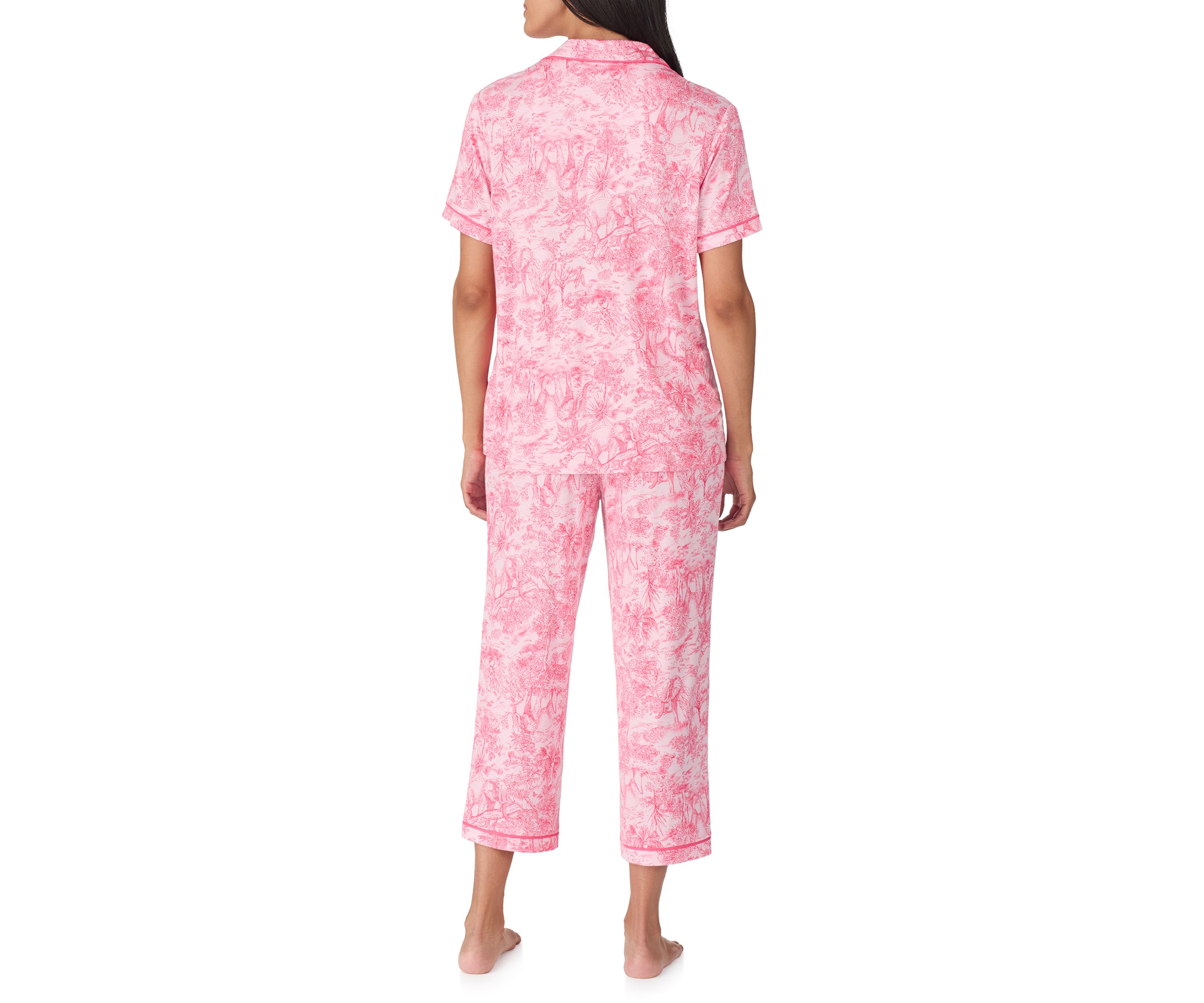 Notch Cropped Pajama Set