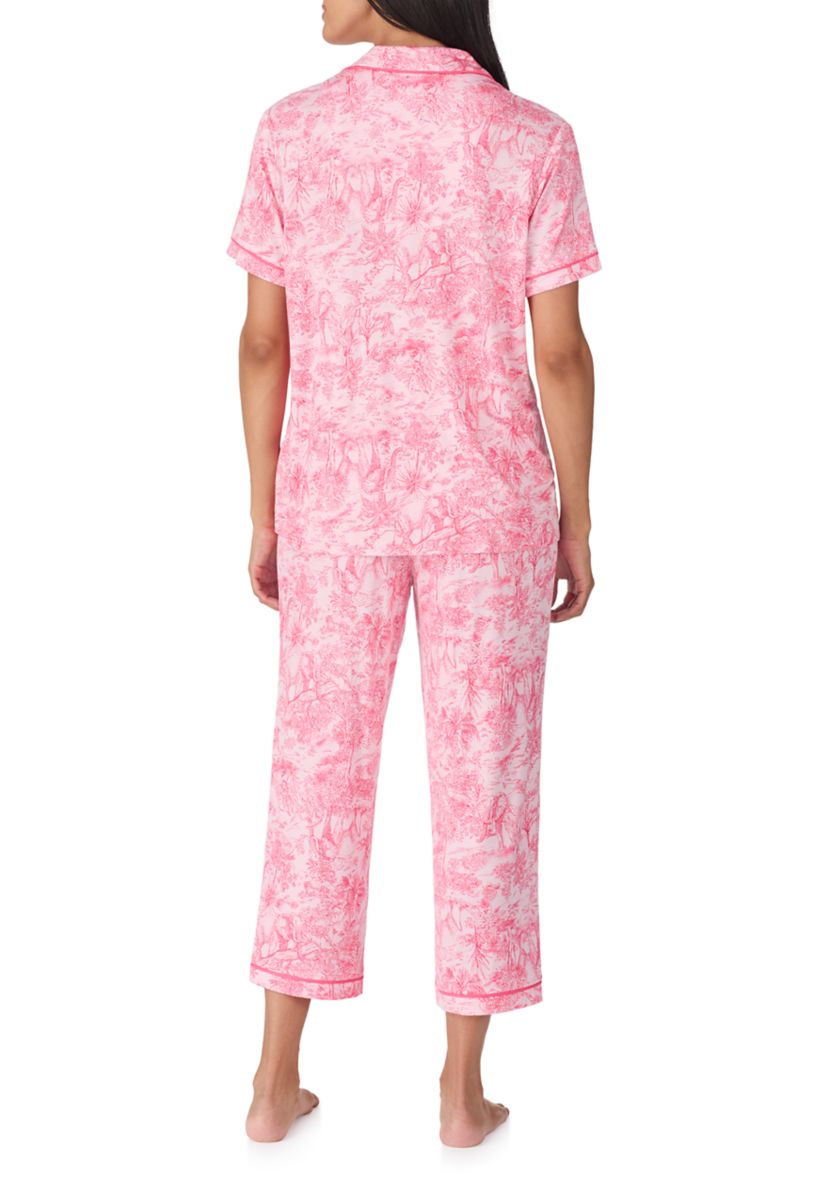 Notch Cropped Pajama Set