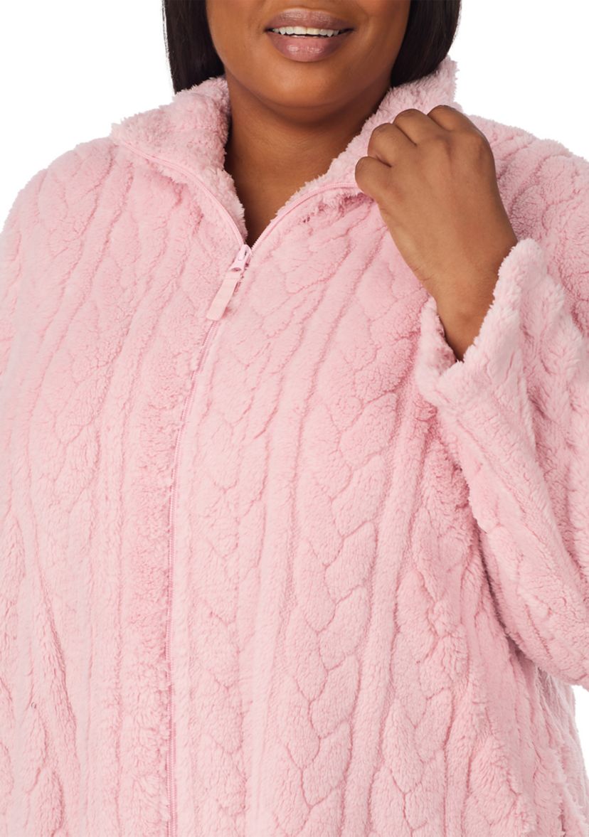 Pus Size Short Zipper Robe