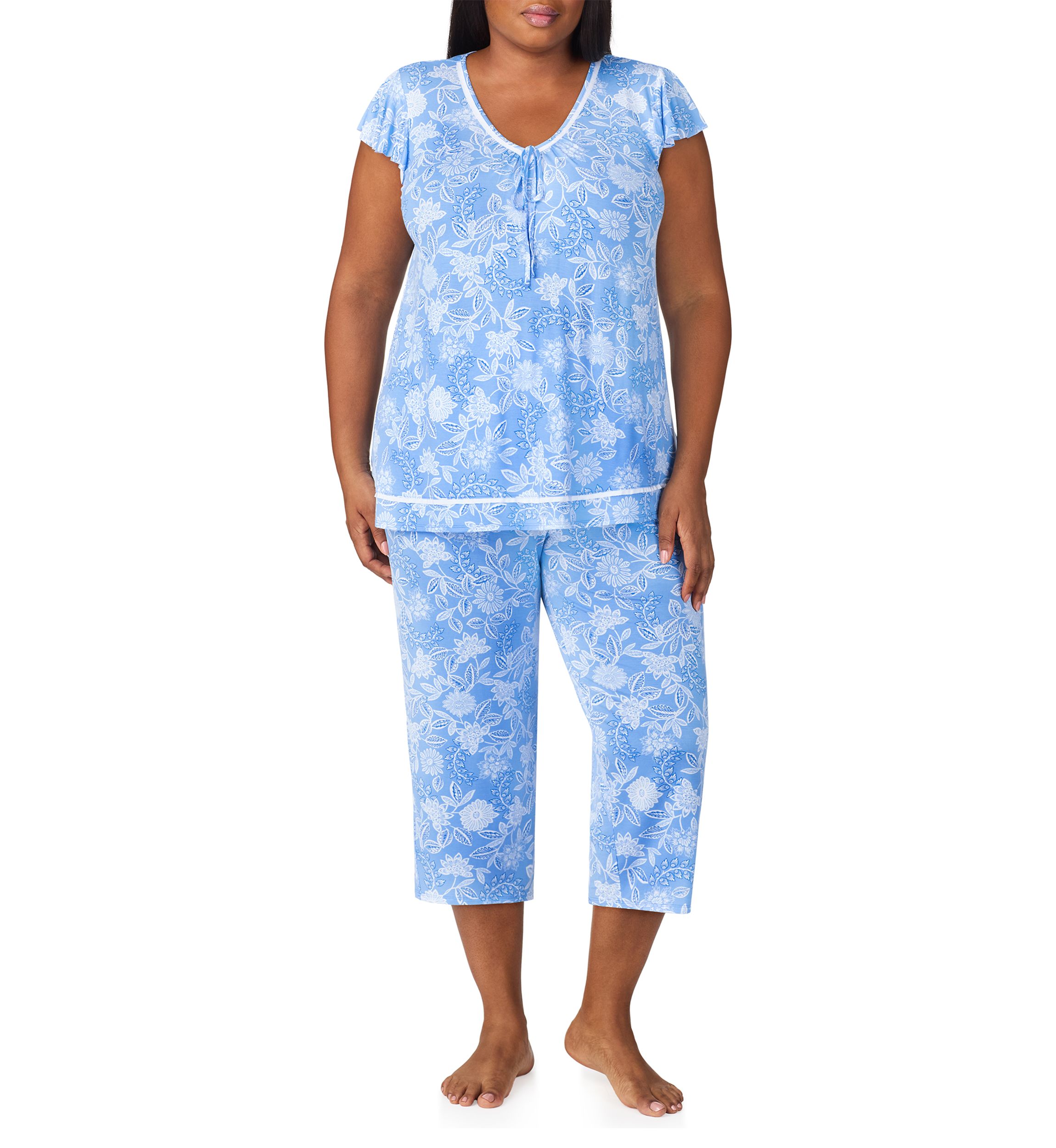 Plus Size Printed Pajama Set 