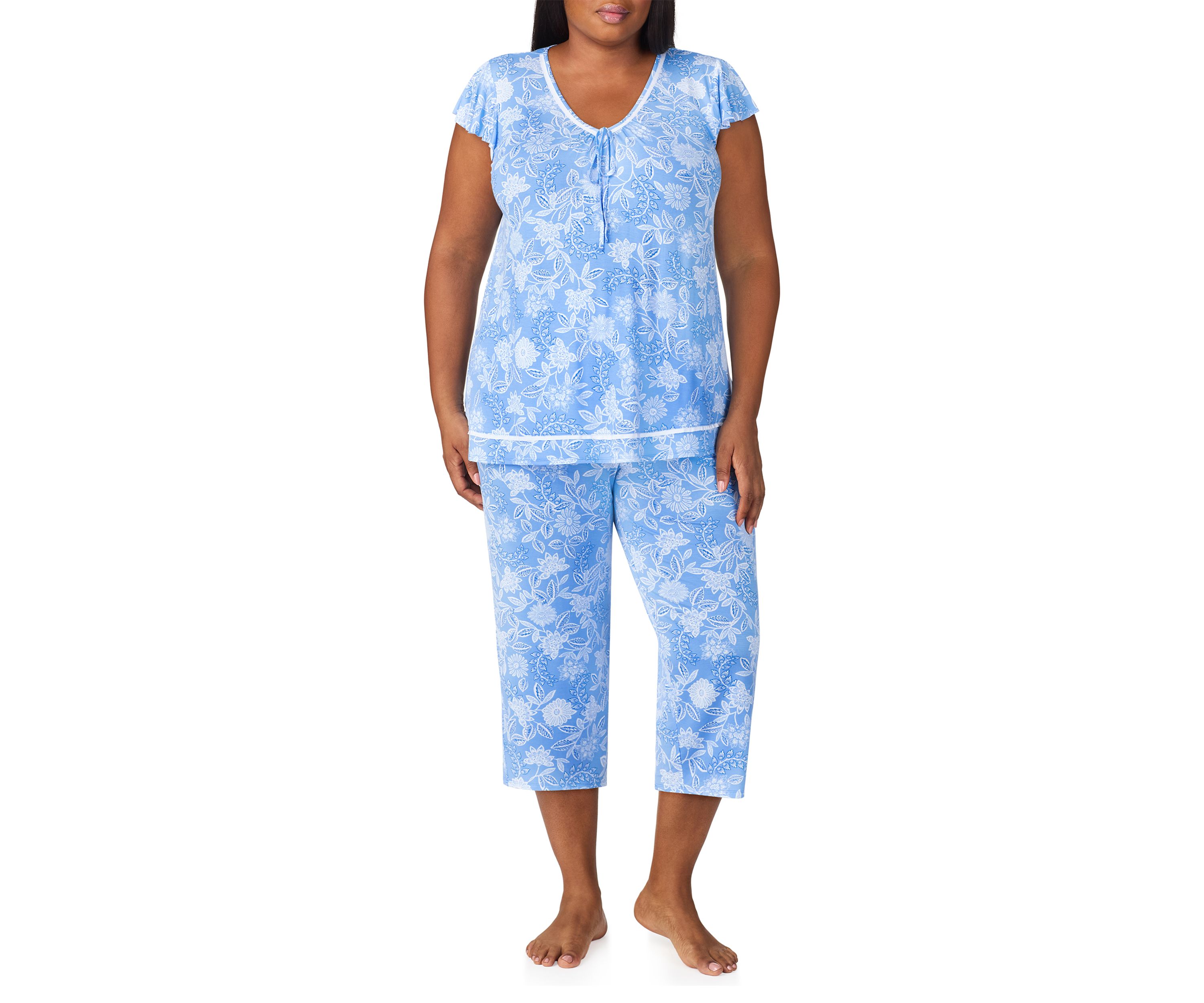Plus Size Printed Pajama Set 