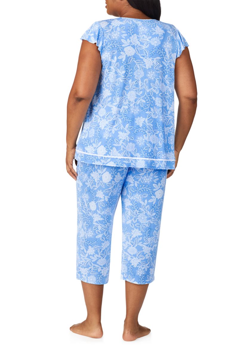 Plus Size Printed Pajama Set 