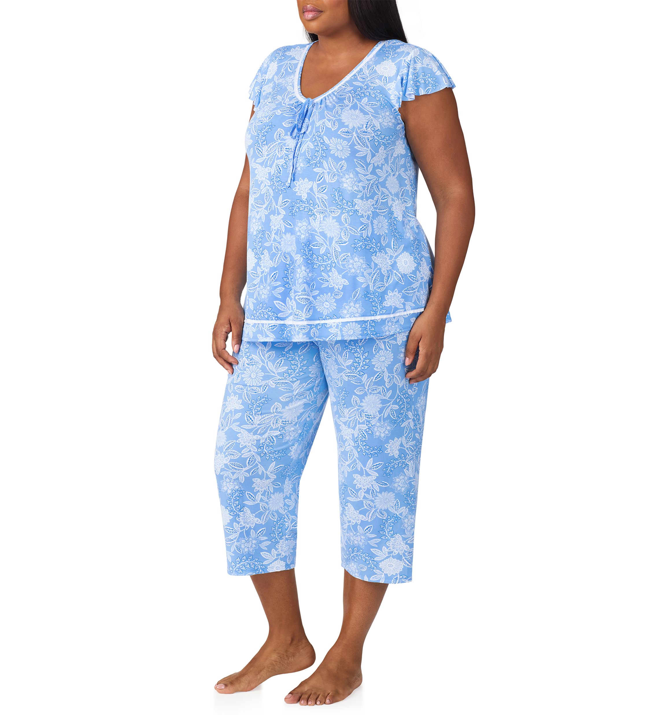 Plus Size Printed Pajama Set 