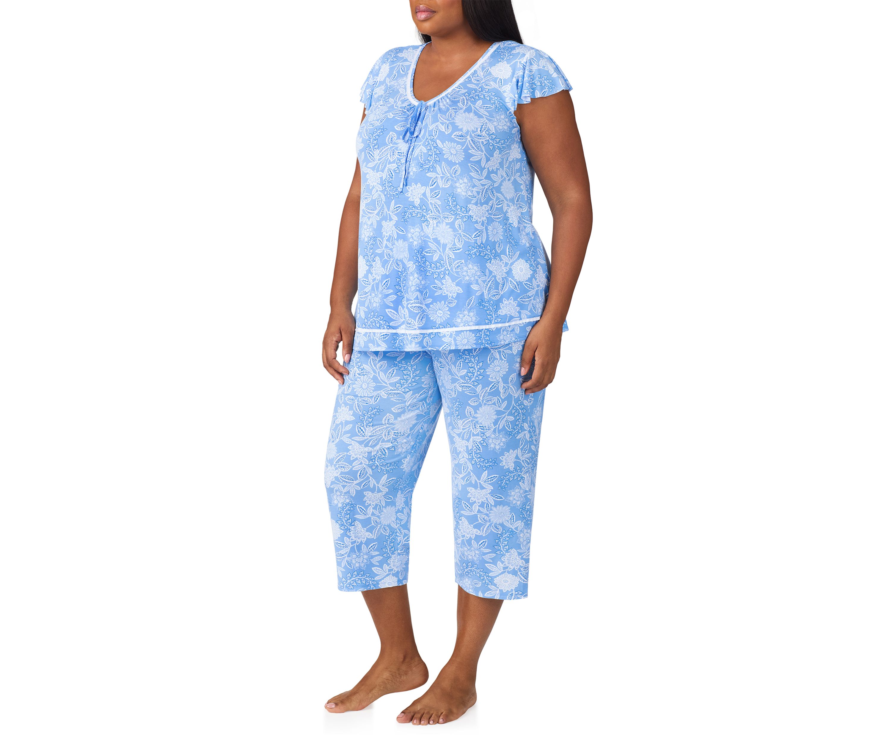 Plus Size Printed Pajama Set 