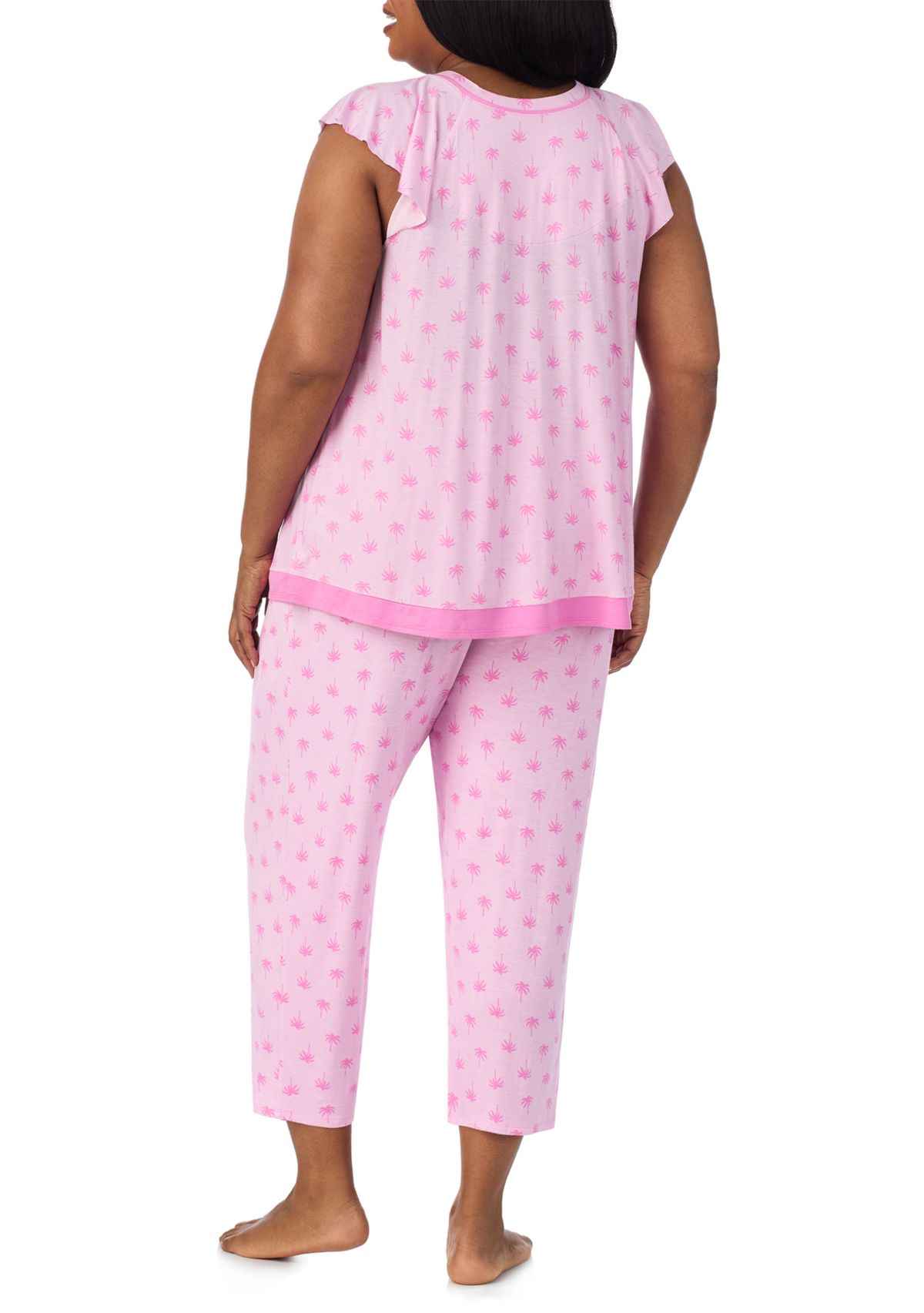 Cropped Printed Pajama Set